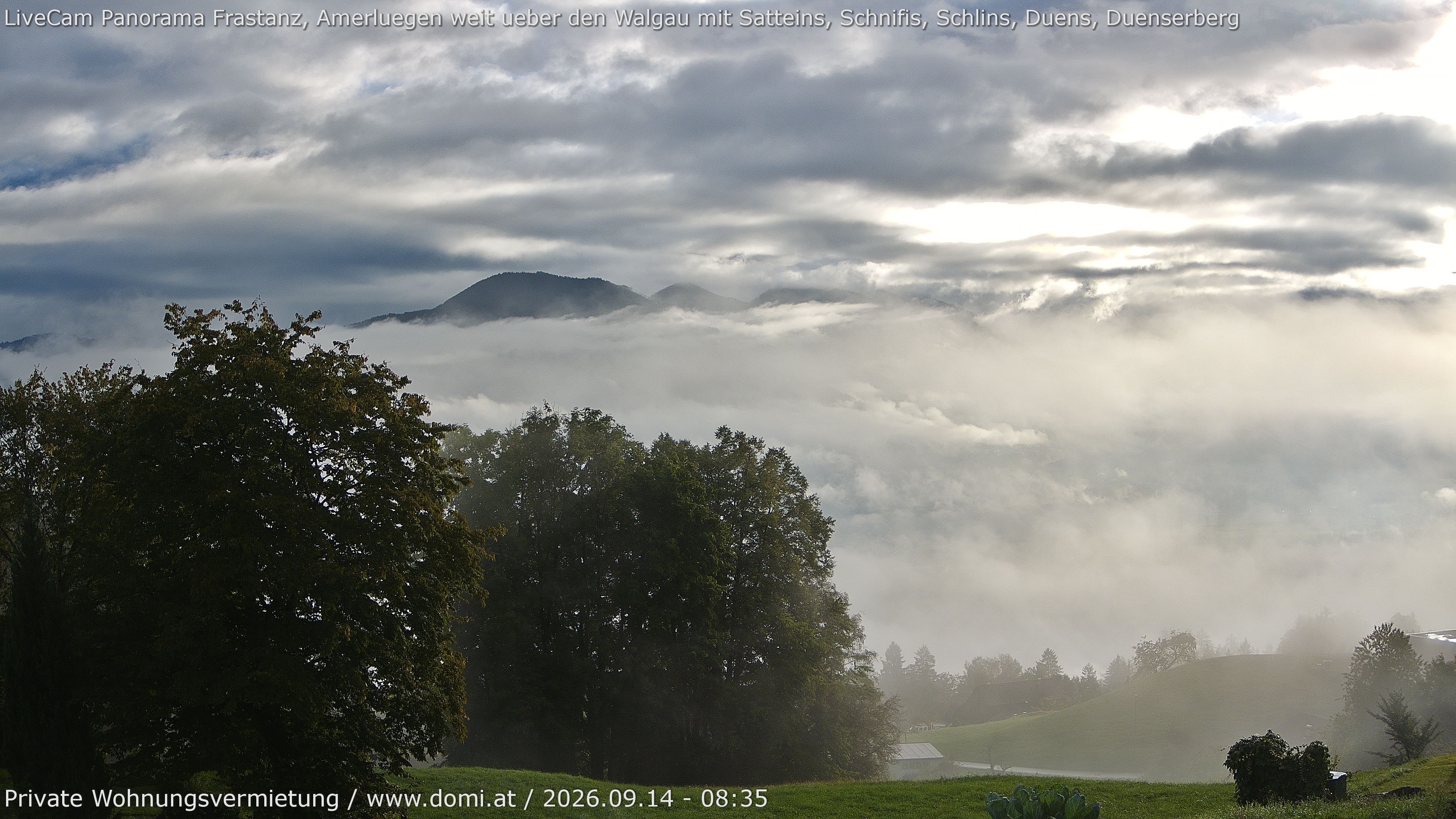 Archiv Foto Webcam Ausblick von Amerlügen bei Frastanz