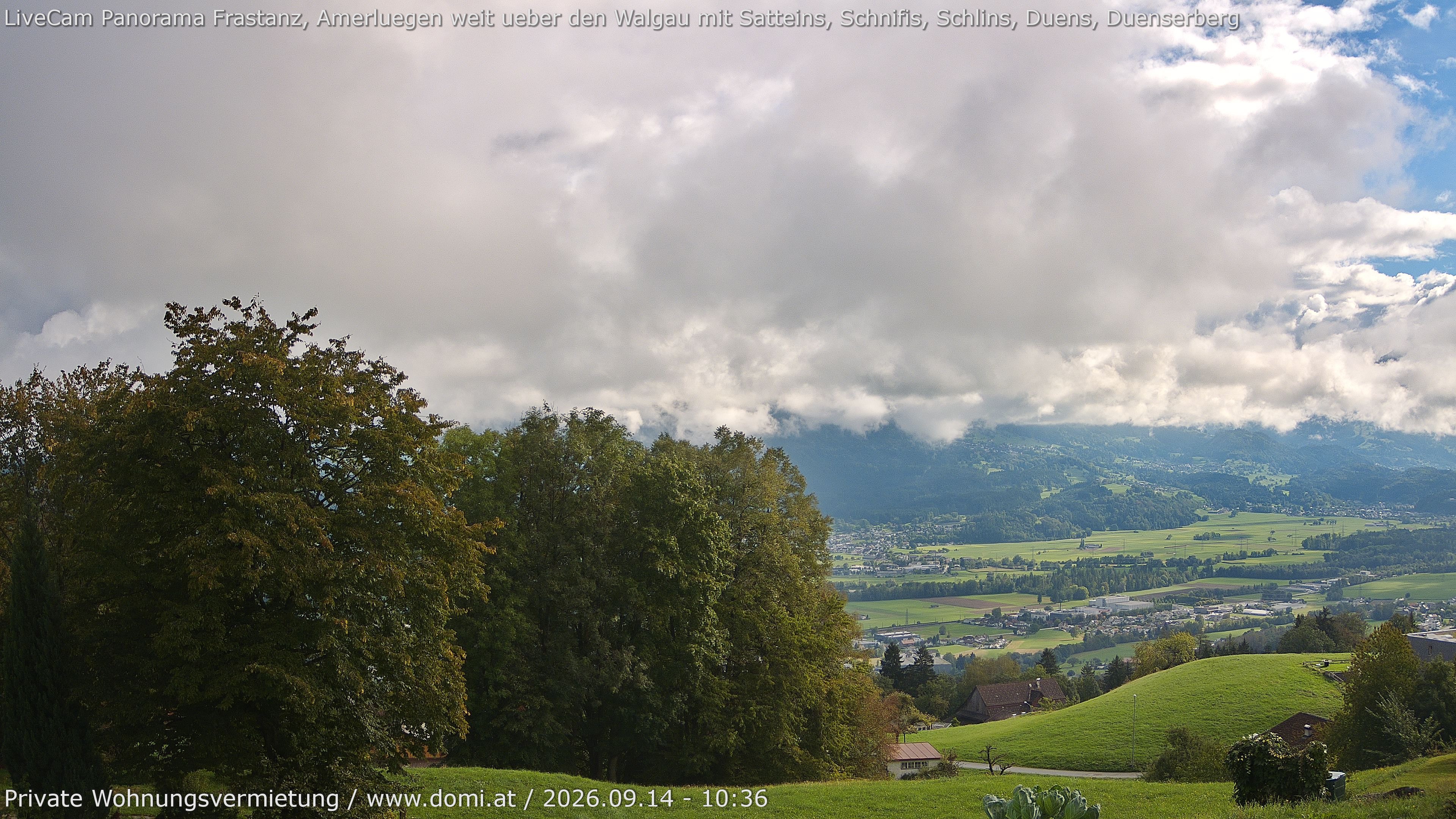 Archiv Foto Webcam Ausblick von Amerlügen bei Frastanz
