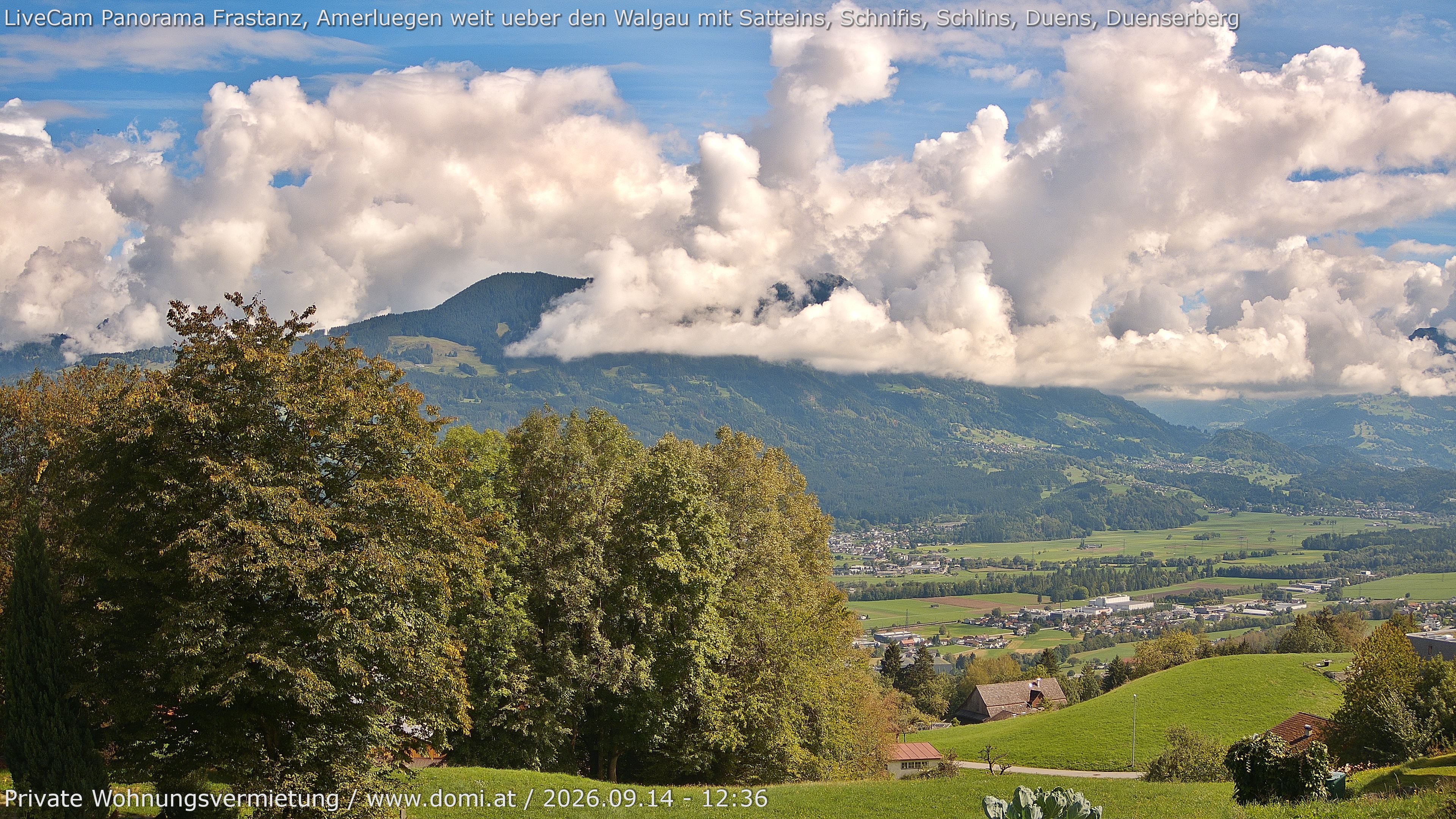 Archiv Foto Webcam Ausblick von Amerlügen bei Frastanz