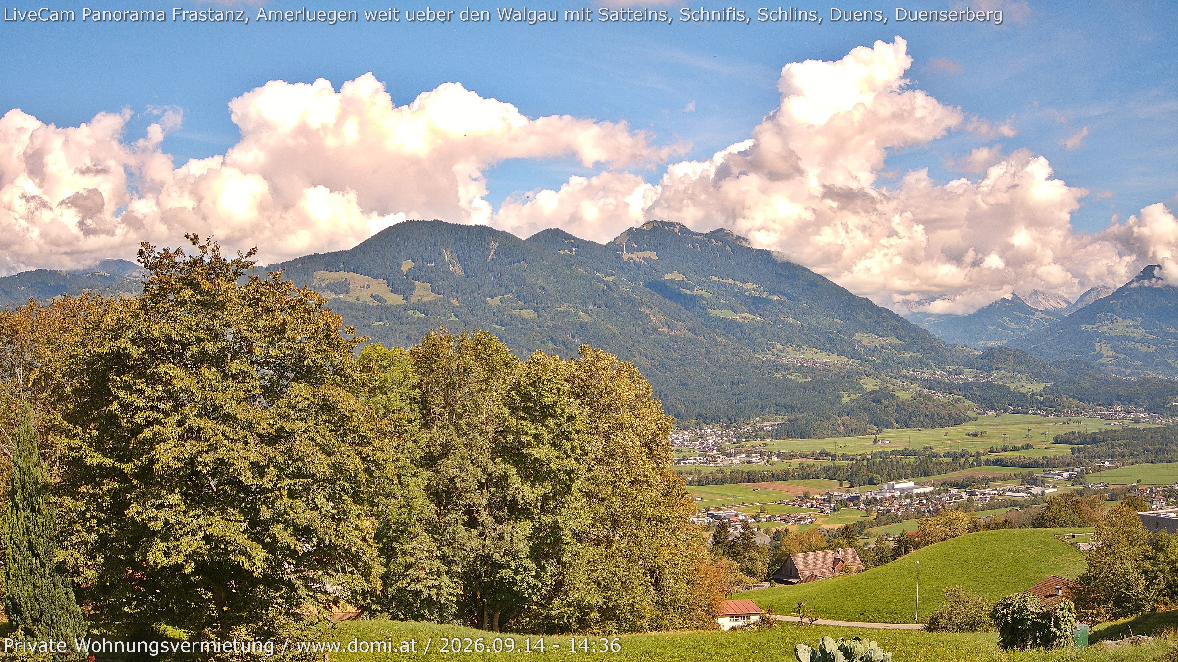 Archiv Foto Webcam Ausblick von Amerlügen bei Frastanz