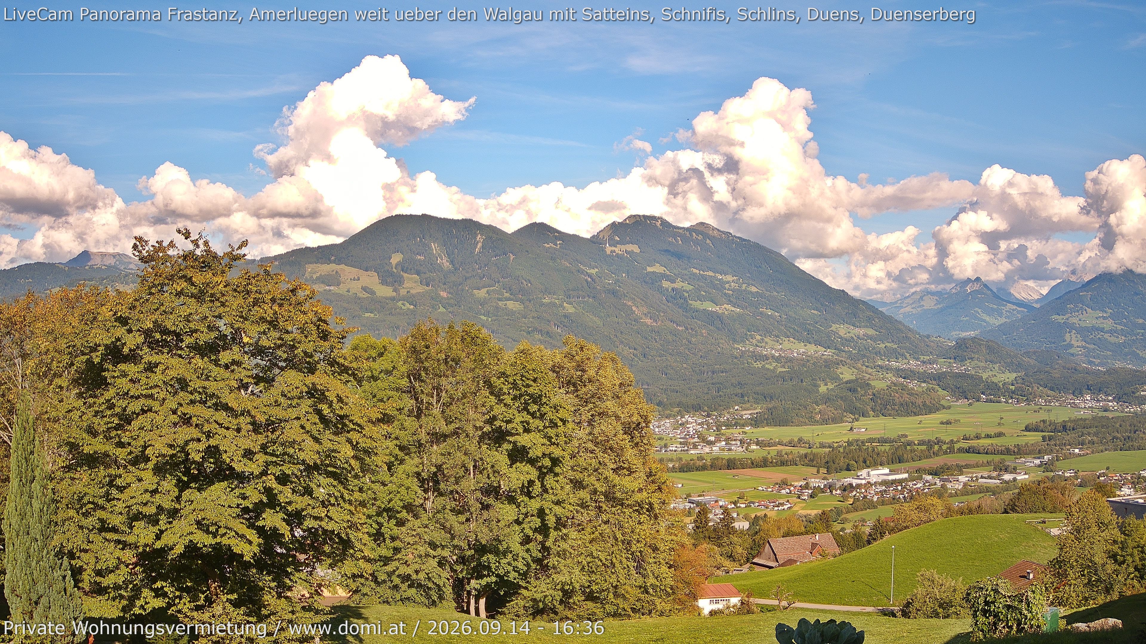 Archiv Foto Webcam Ausblick von Amerlügen bei Frastanz
