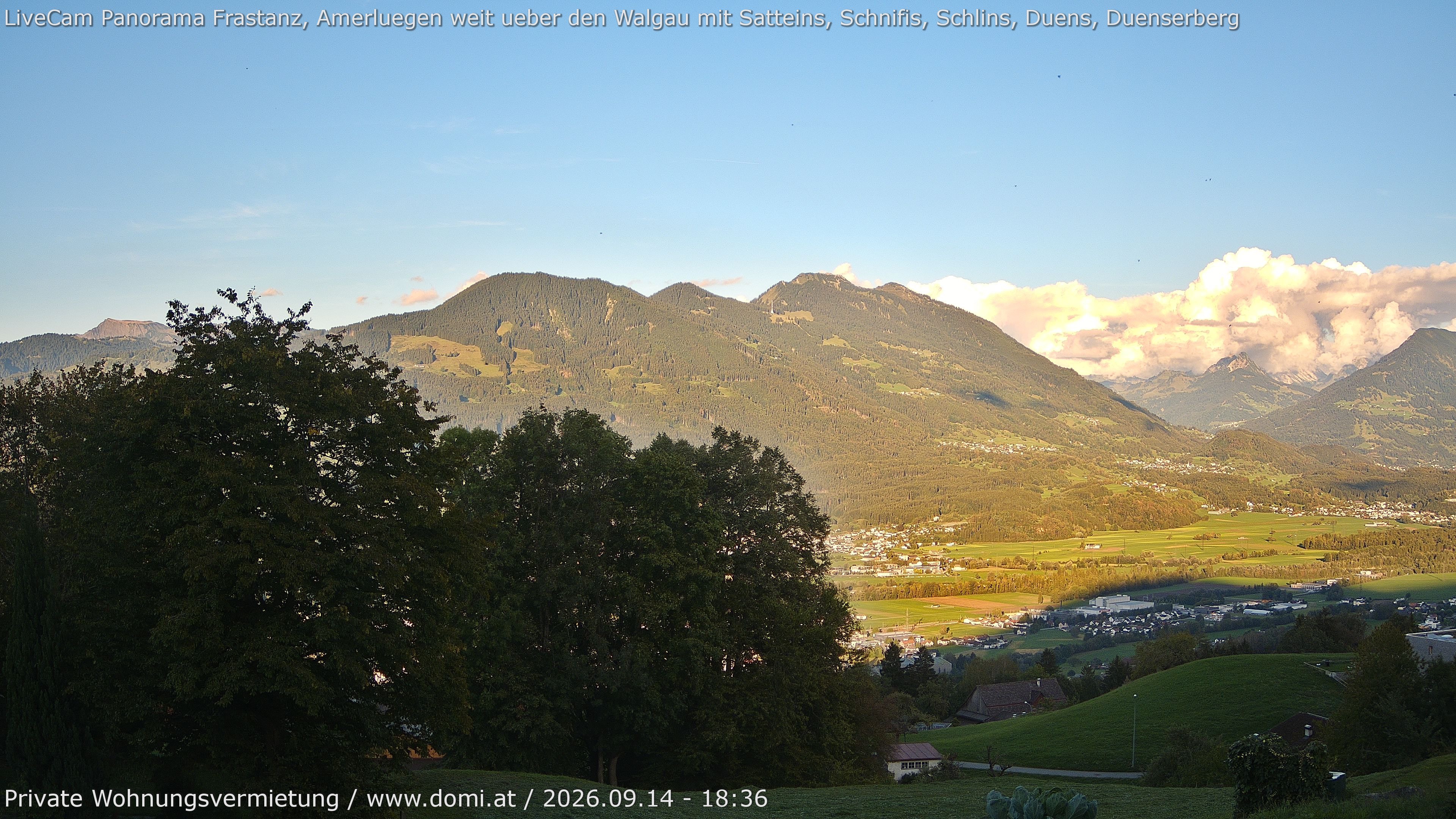 Archiv Foto Webcam Ausblick von Amerlügen bei Frastanz