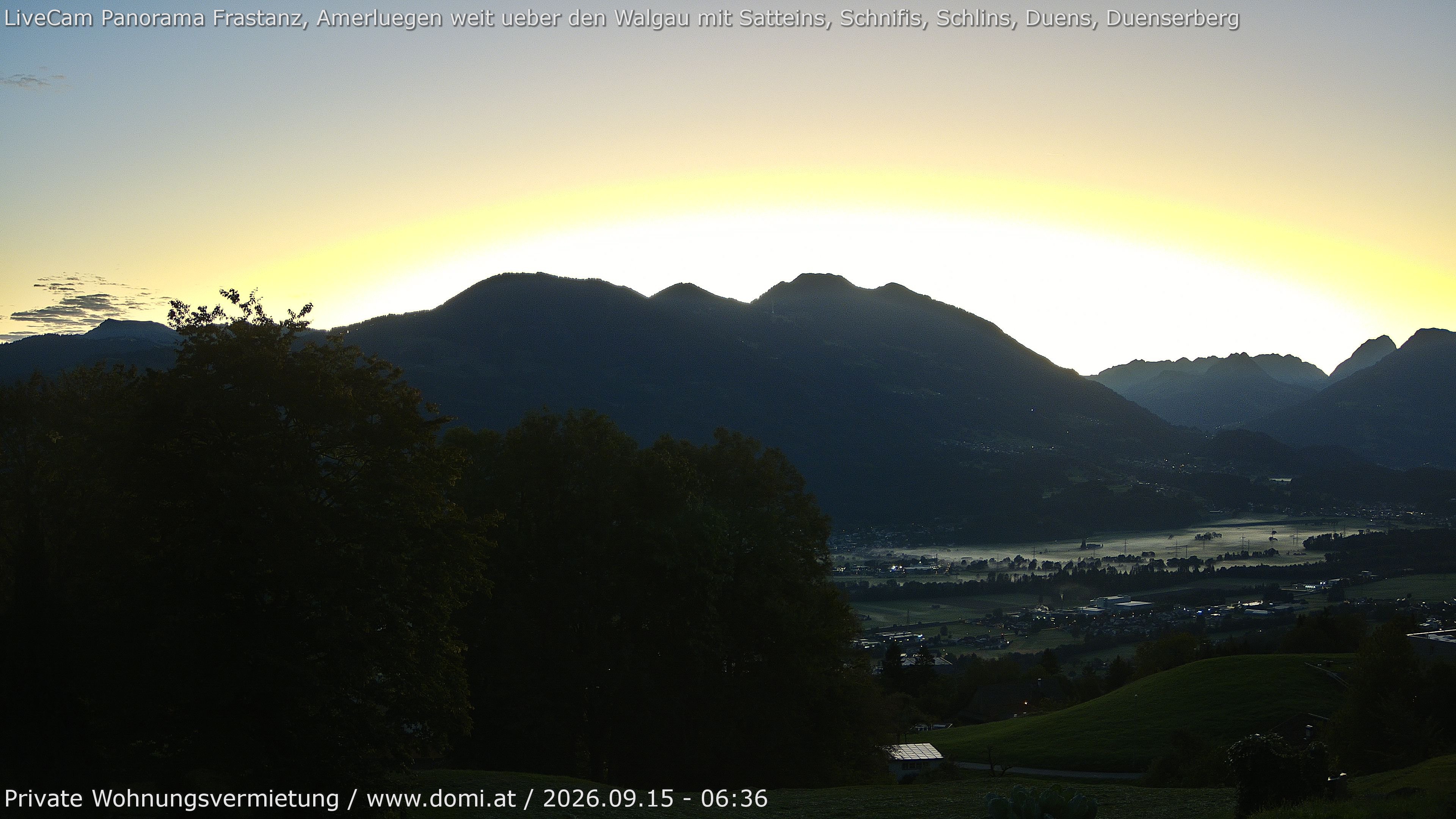 Archiv Foto Webcam Ausblick von Amerlügen bei Frastanz