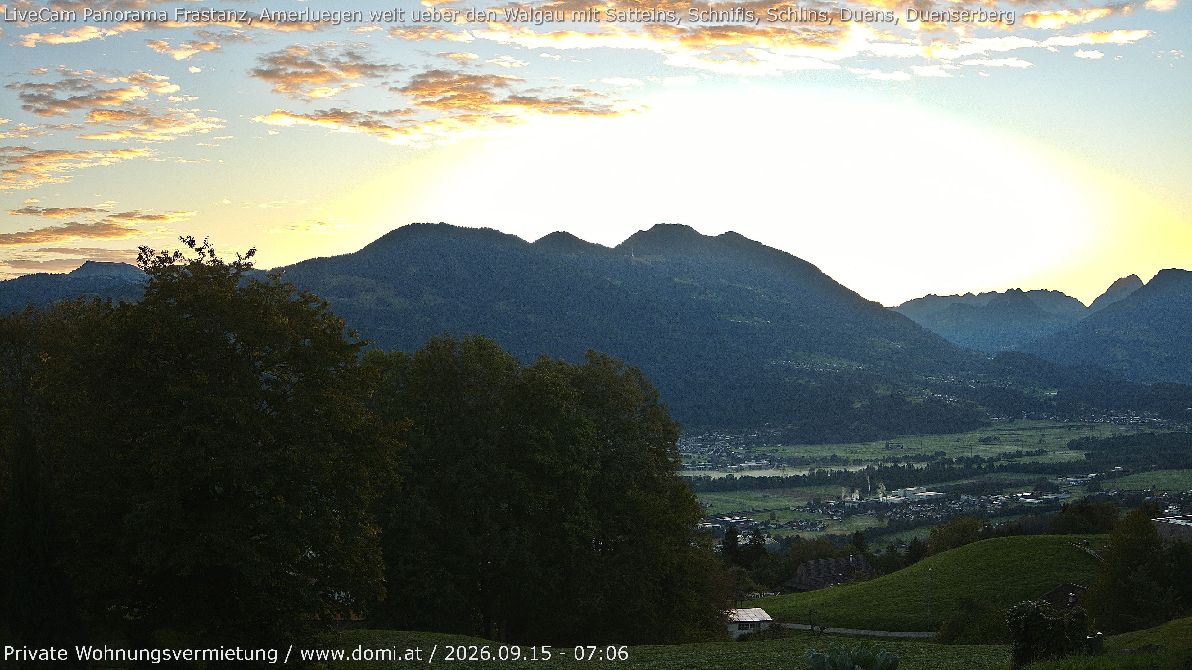 Archiv Foto Webcam Ausblick von Amerlügen bei Frastanz