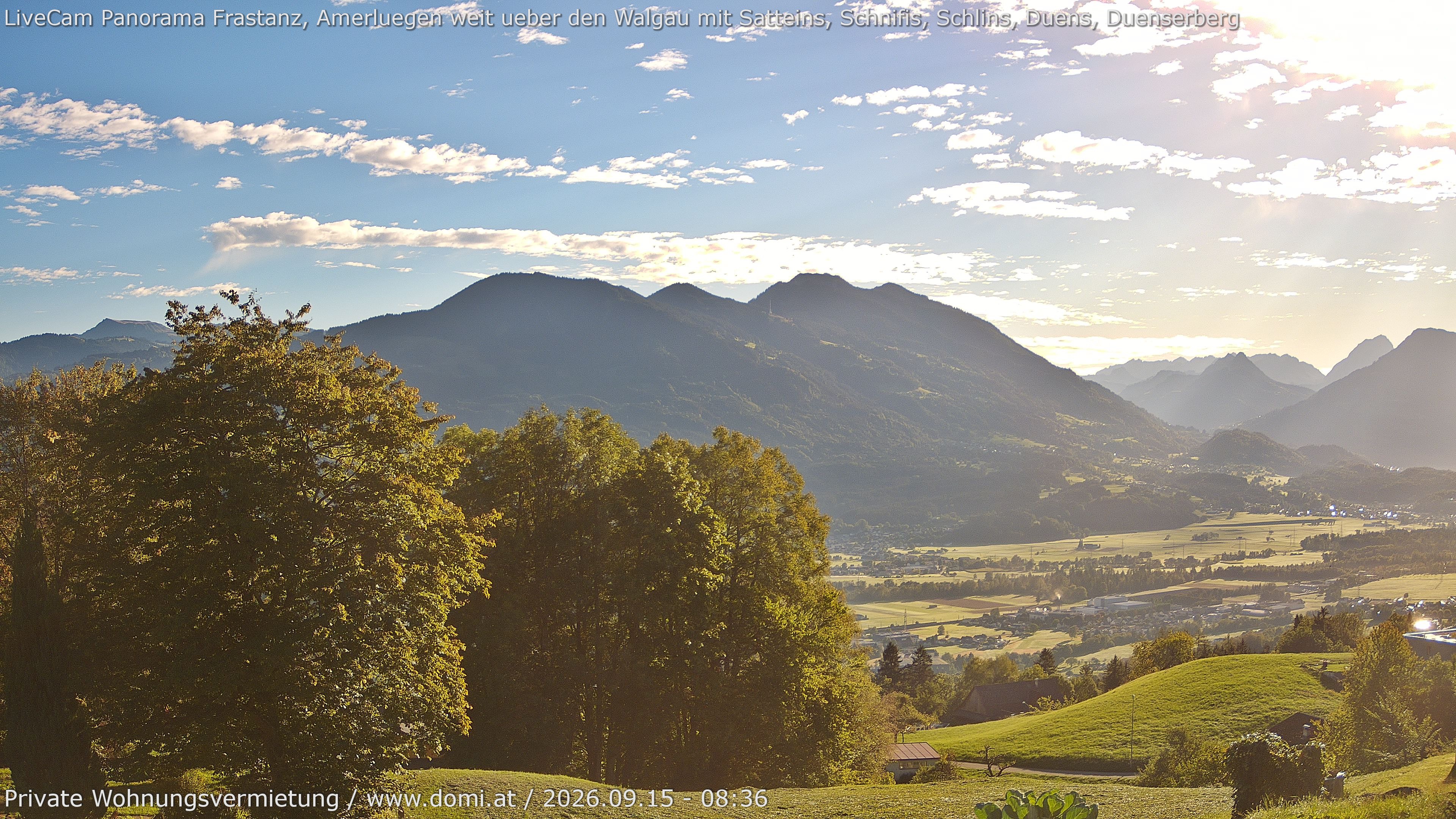 Archiv Foto Webcam Ausblick von Amerlügen bei Frastanz