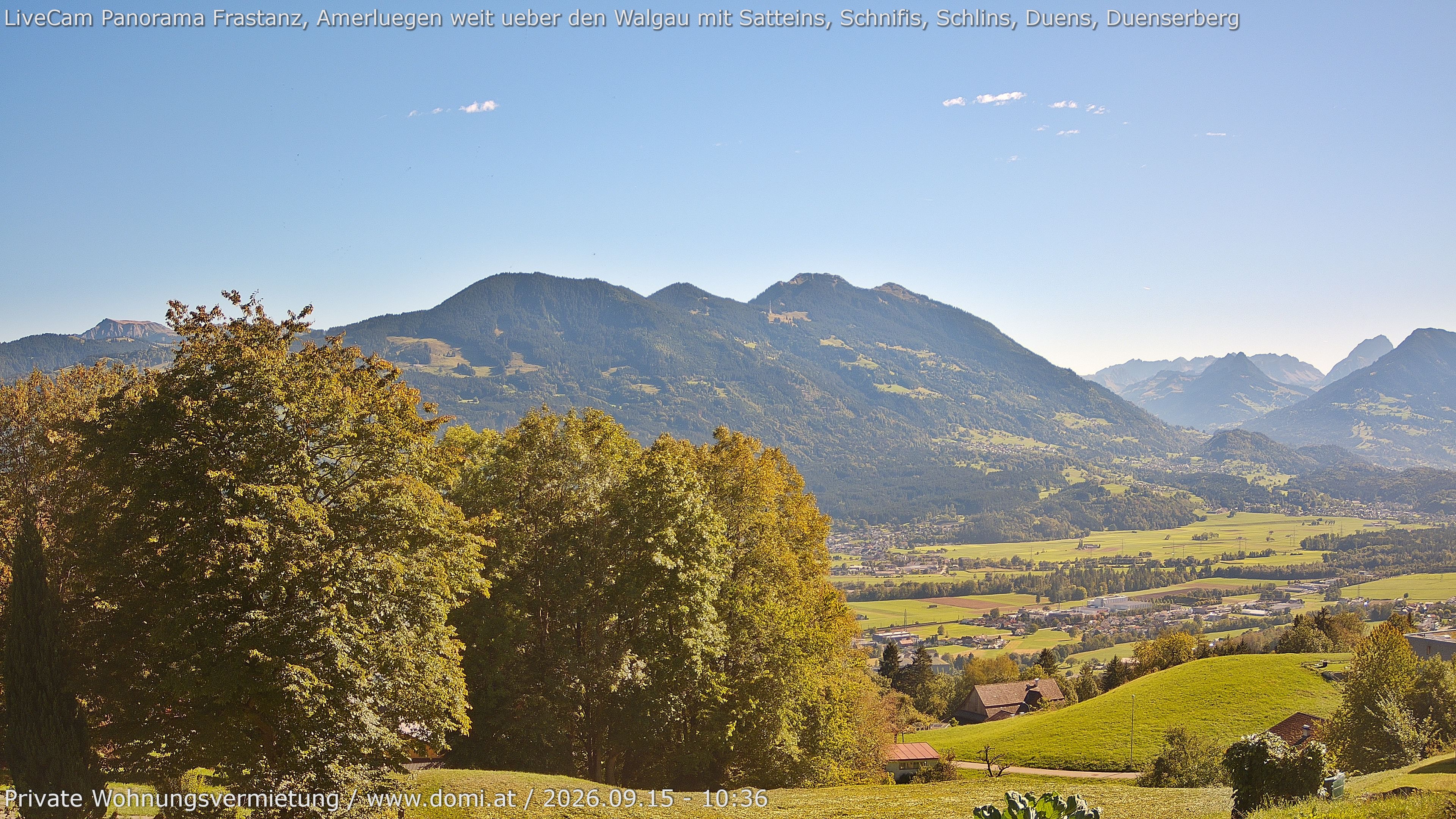 Archiv Foto Webcam Ausblick von Amerlügen bei Frastanz