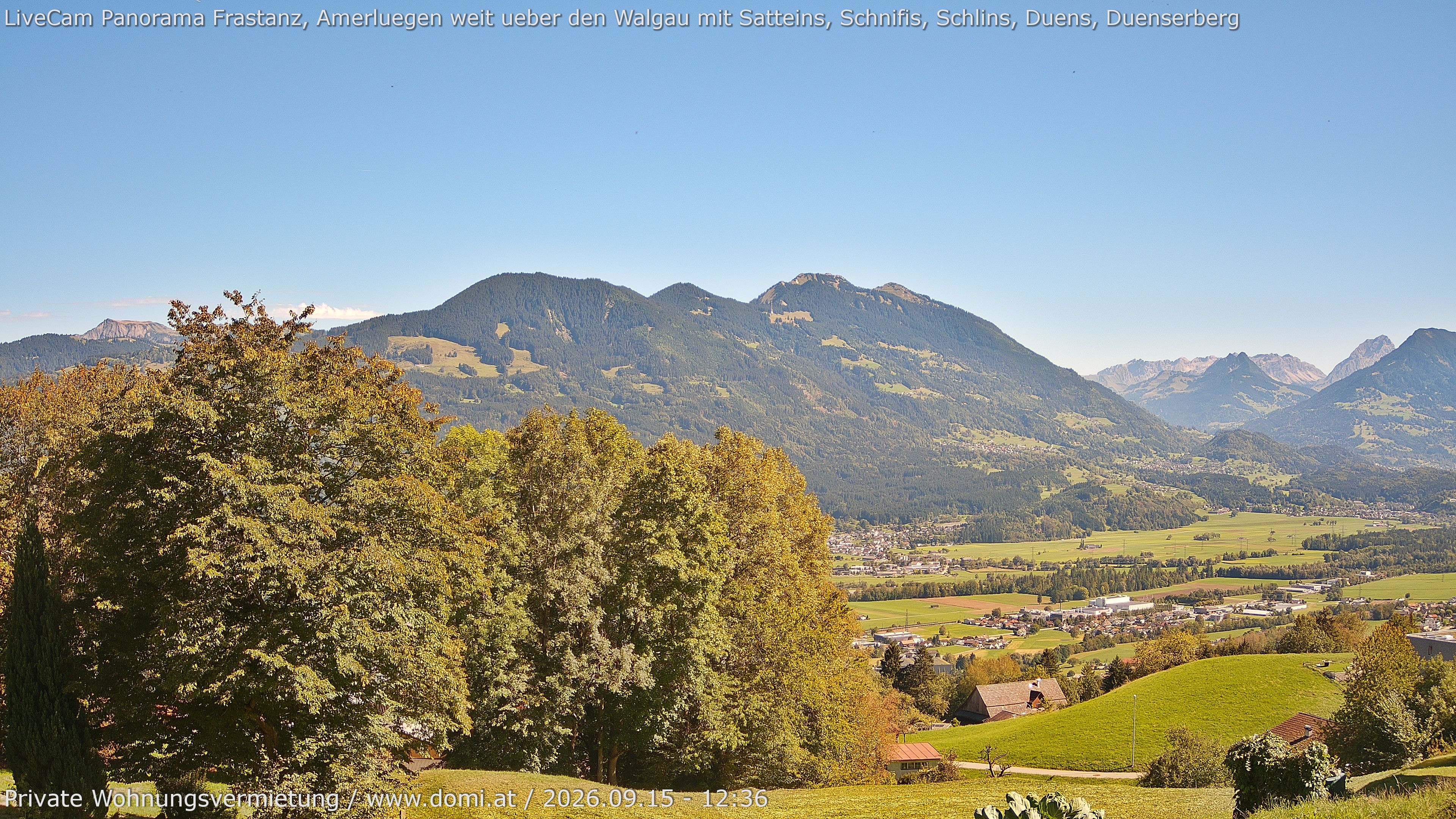 Archiv Foto Webcam Ausblick von Amerlügen bei Frastanz
