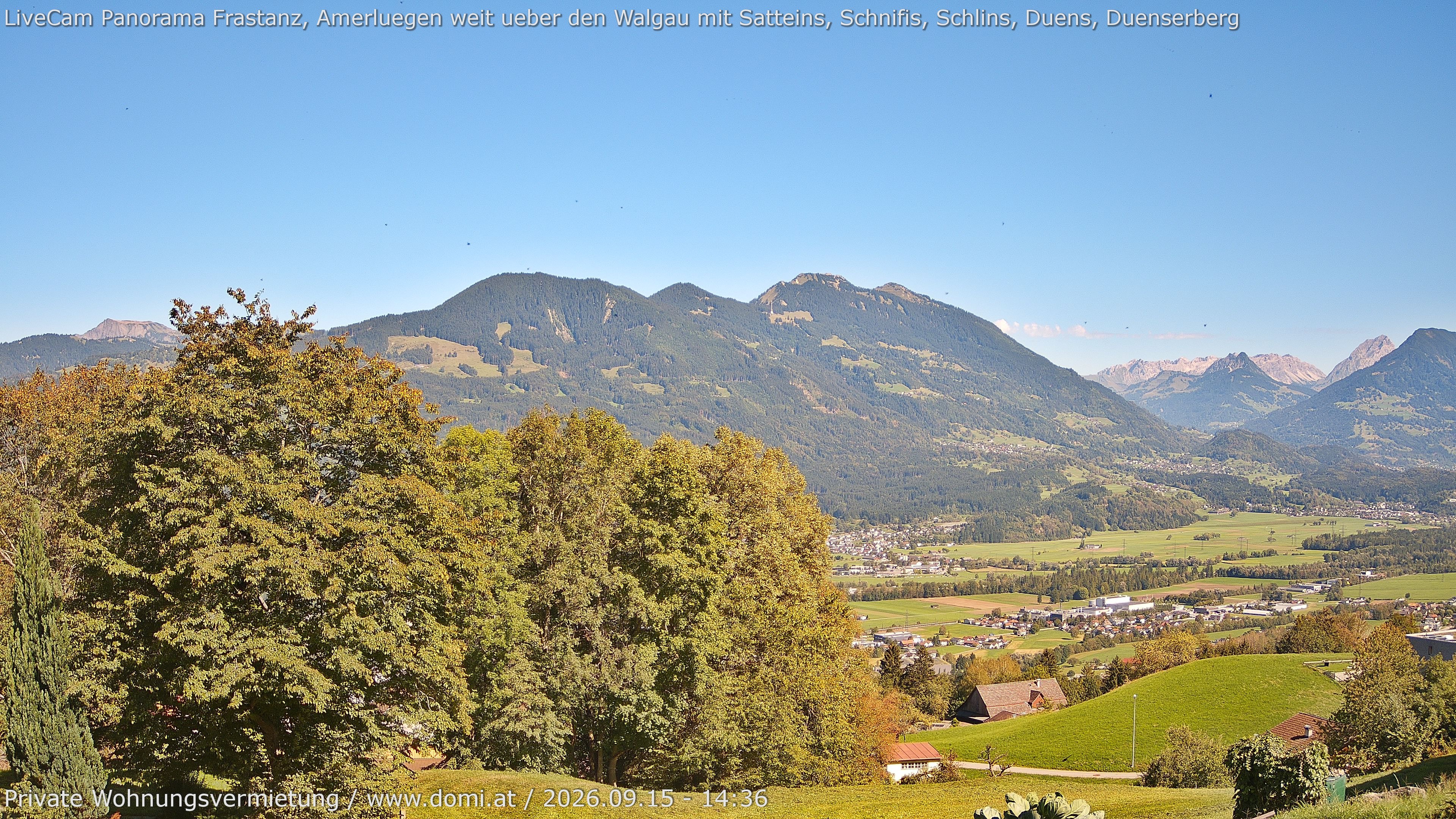 Archiv Foto Webcam Ausblick von Amerlügen bei Frastanz