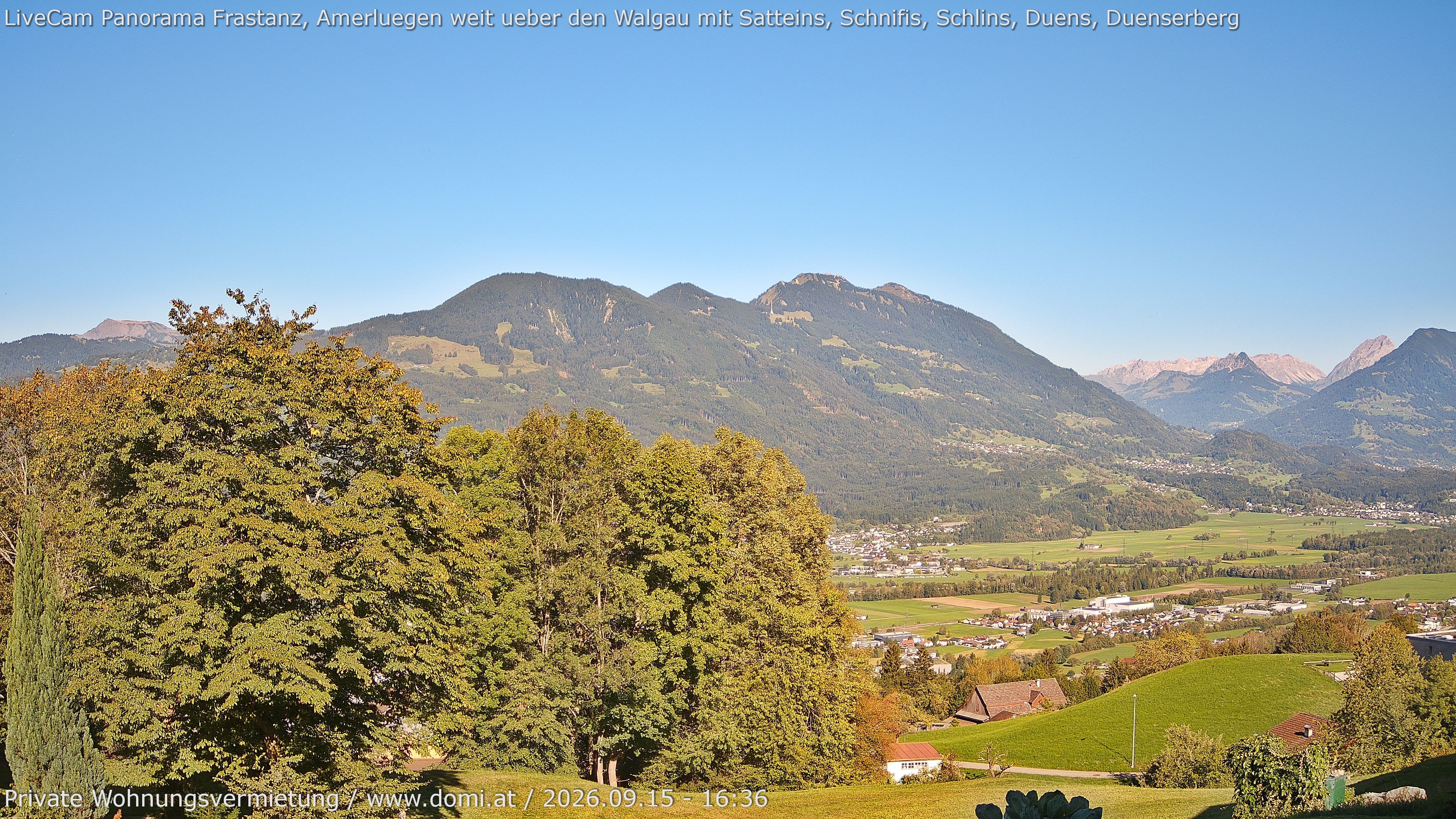 Archiv Foto Webcam Ausblick von Amerlügen bei Frastanz