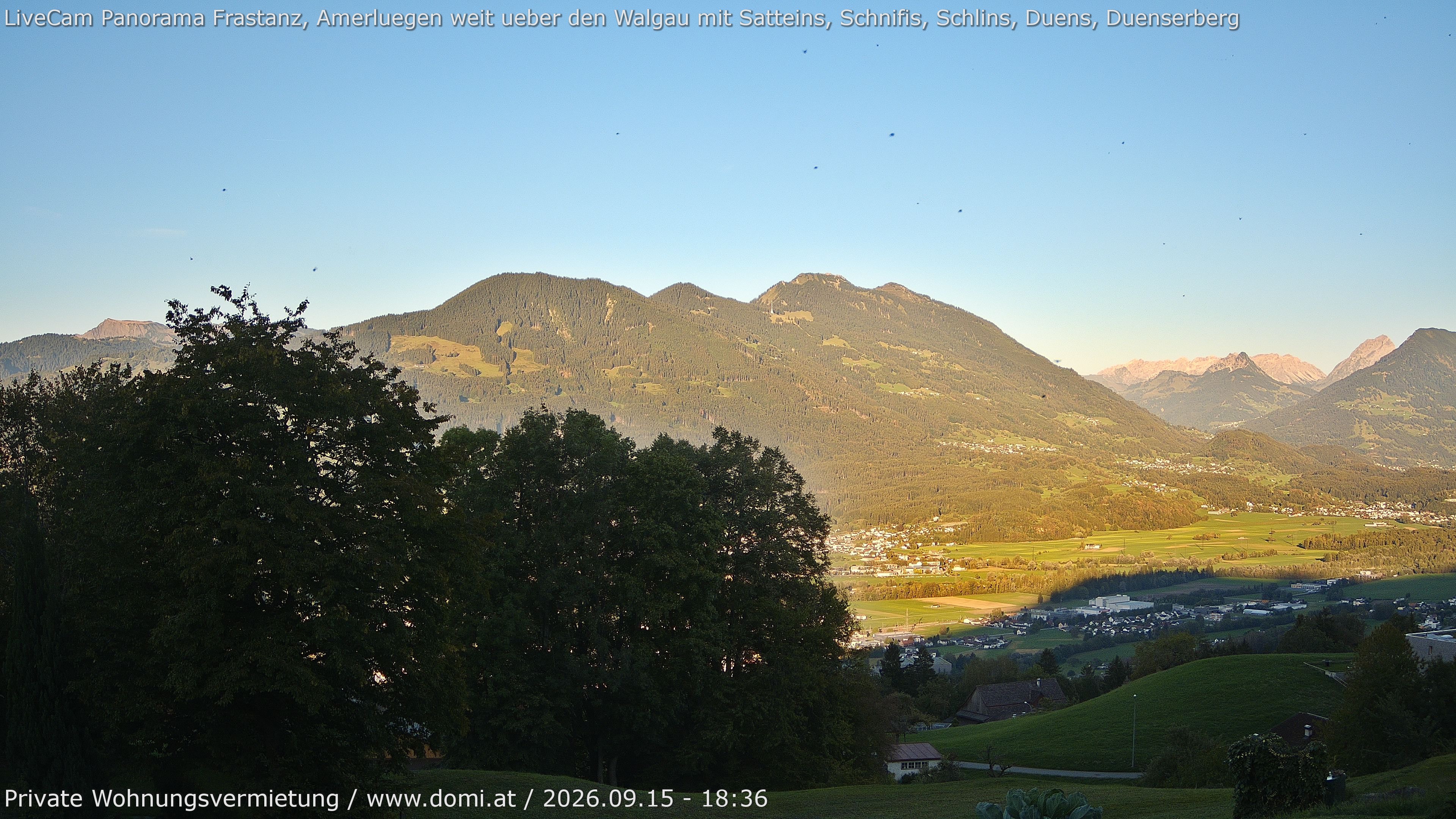 Archiv Foto Webcam Ausblick von Amerlügen bei Frastanz