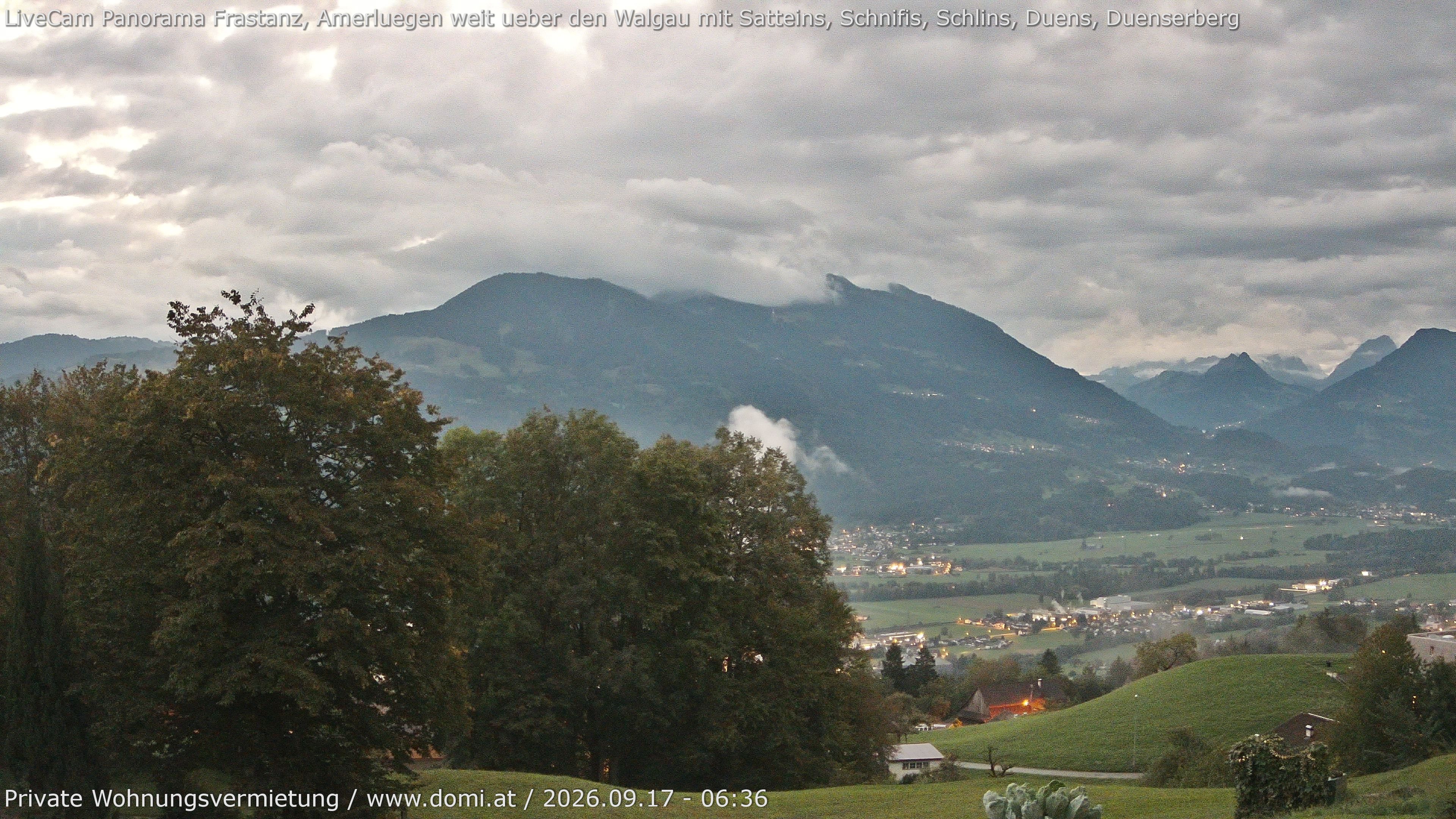 Archiv Foto Webcam Ausblick von Amerlügen bei Frastanz