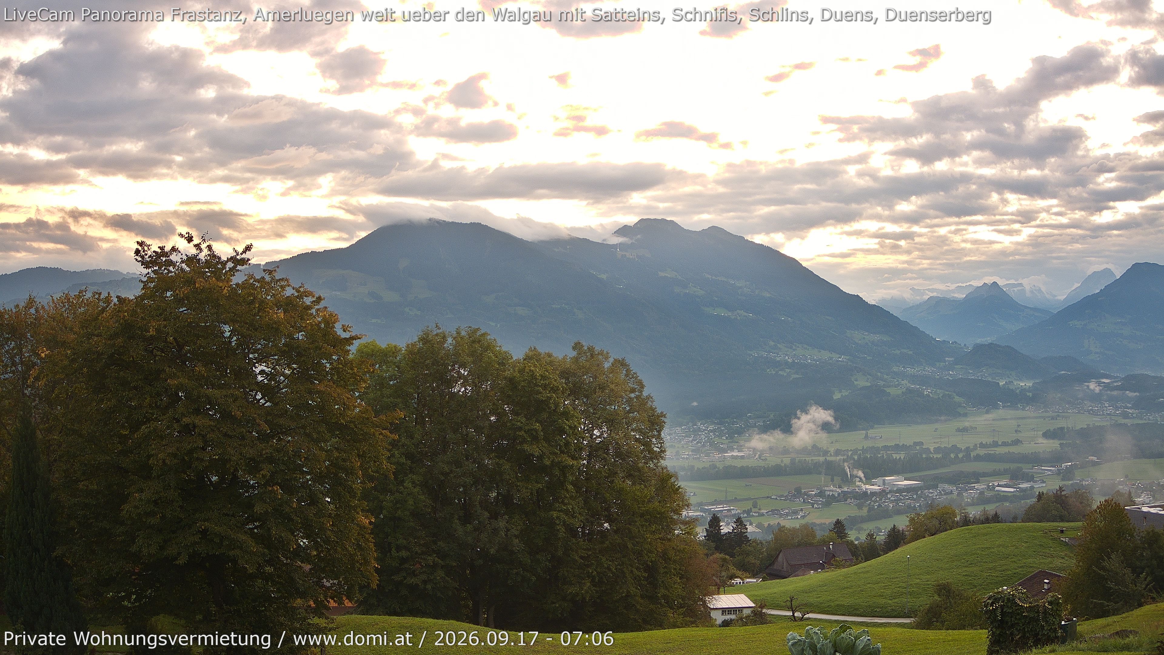 Archiv Foto Webcam Ausblick von Amerlügen bei Frastanz