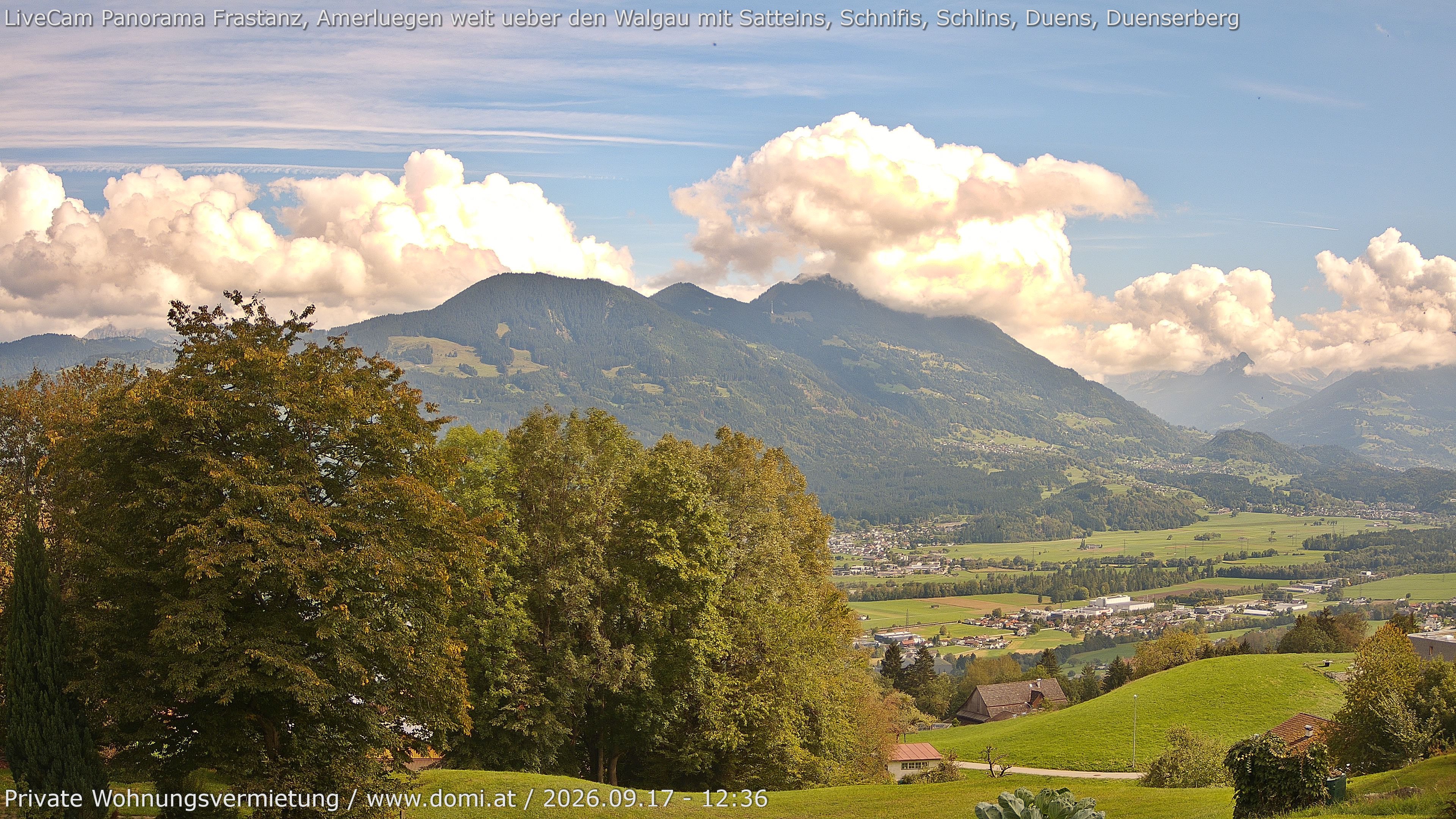 Archiv Foto Webcam Ausblick von Amerlügen bei Frastanz