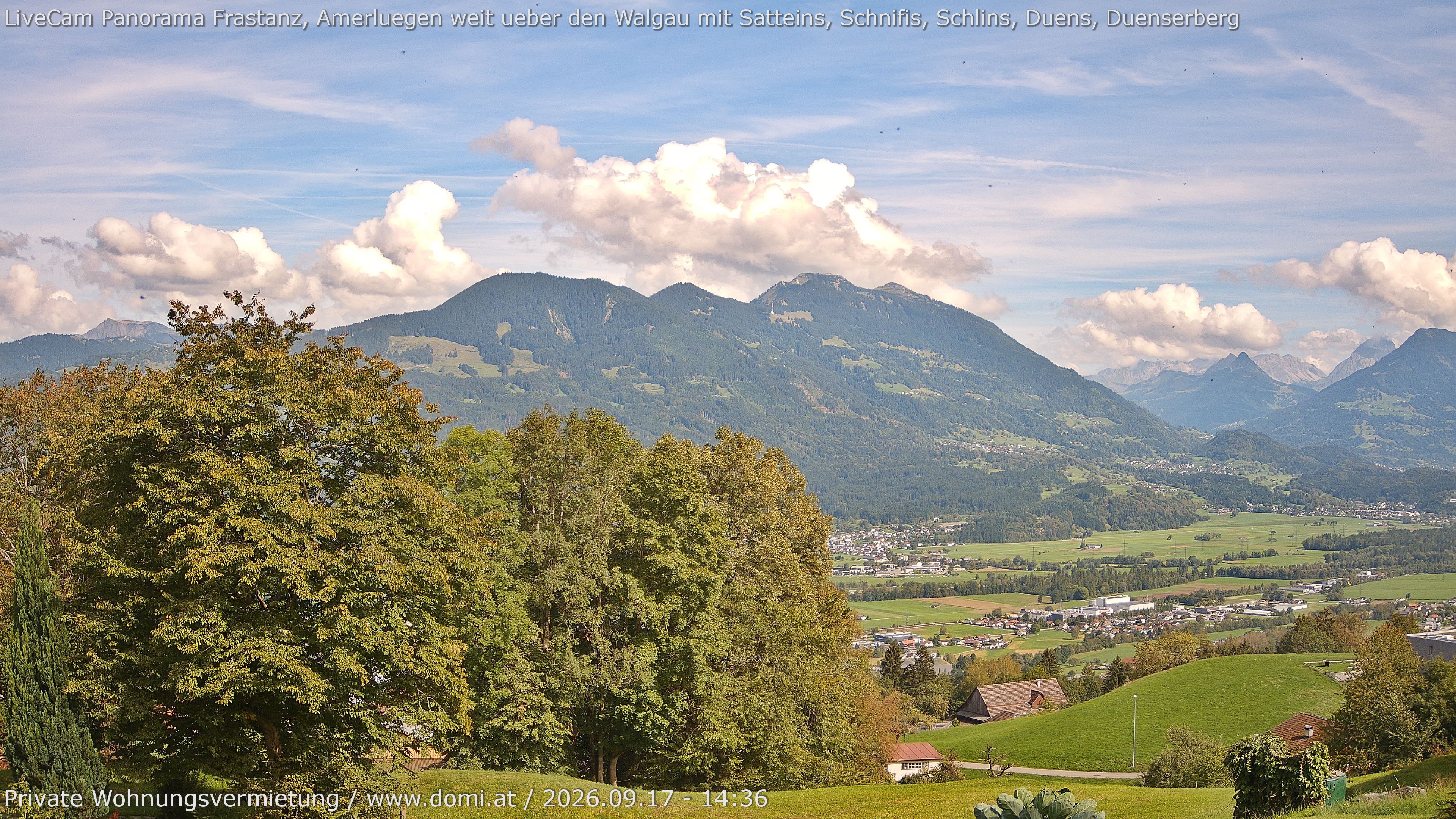 Archiv Foto Webcam Ausblick von Amerlügen bei Frastanz
