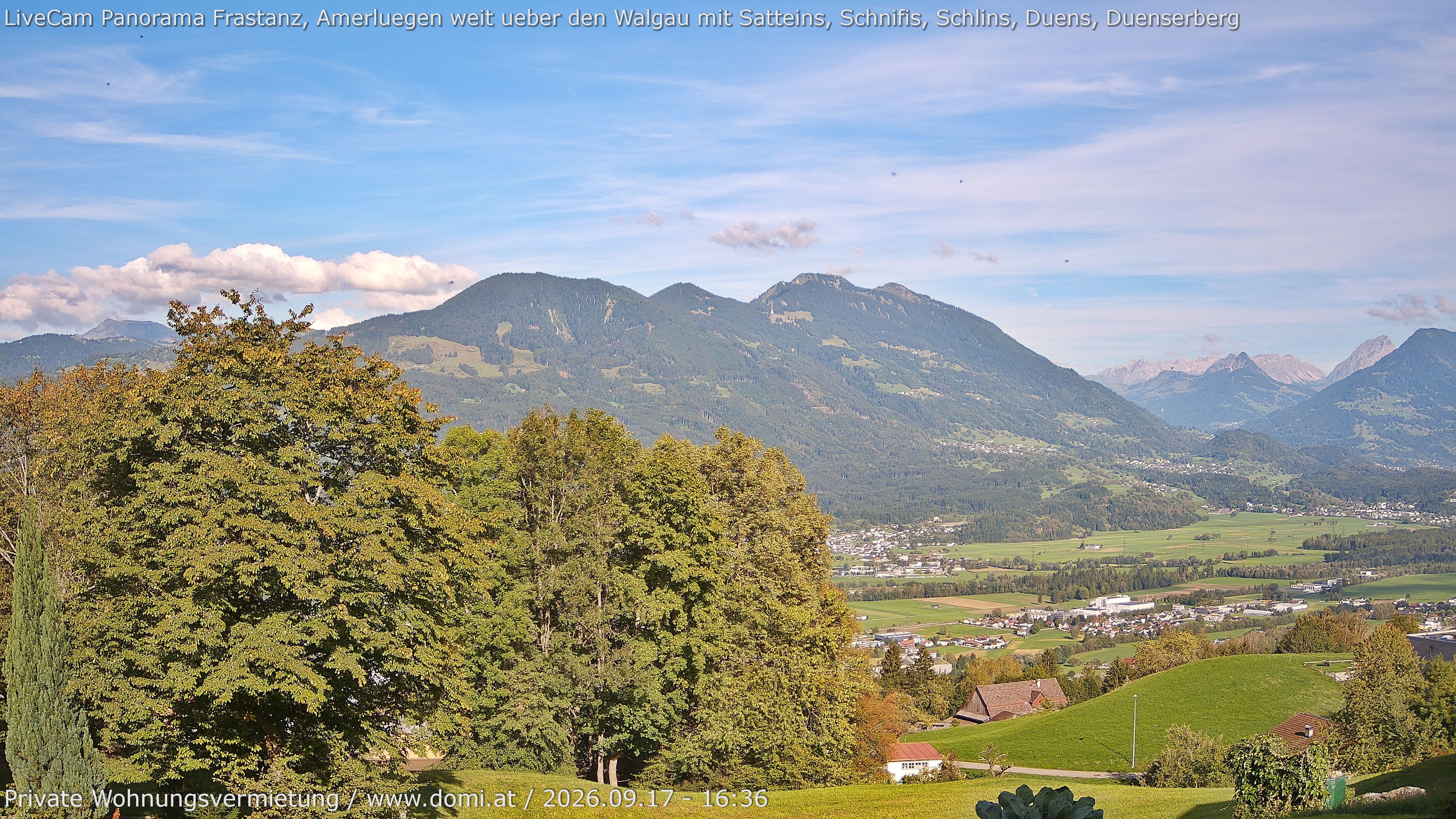 Archiv Foto Webcam Ausblick von Amerlügen bei Frastanz