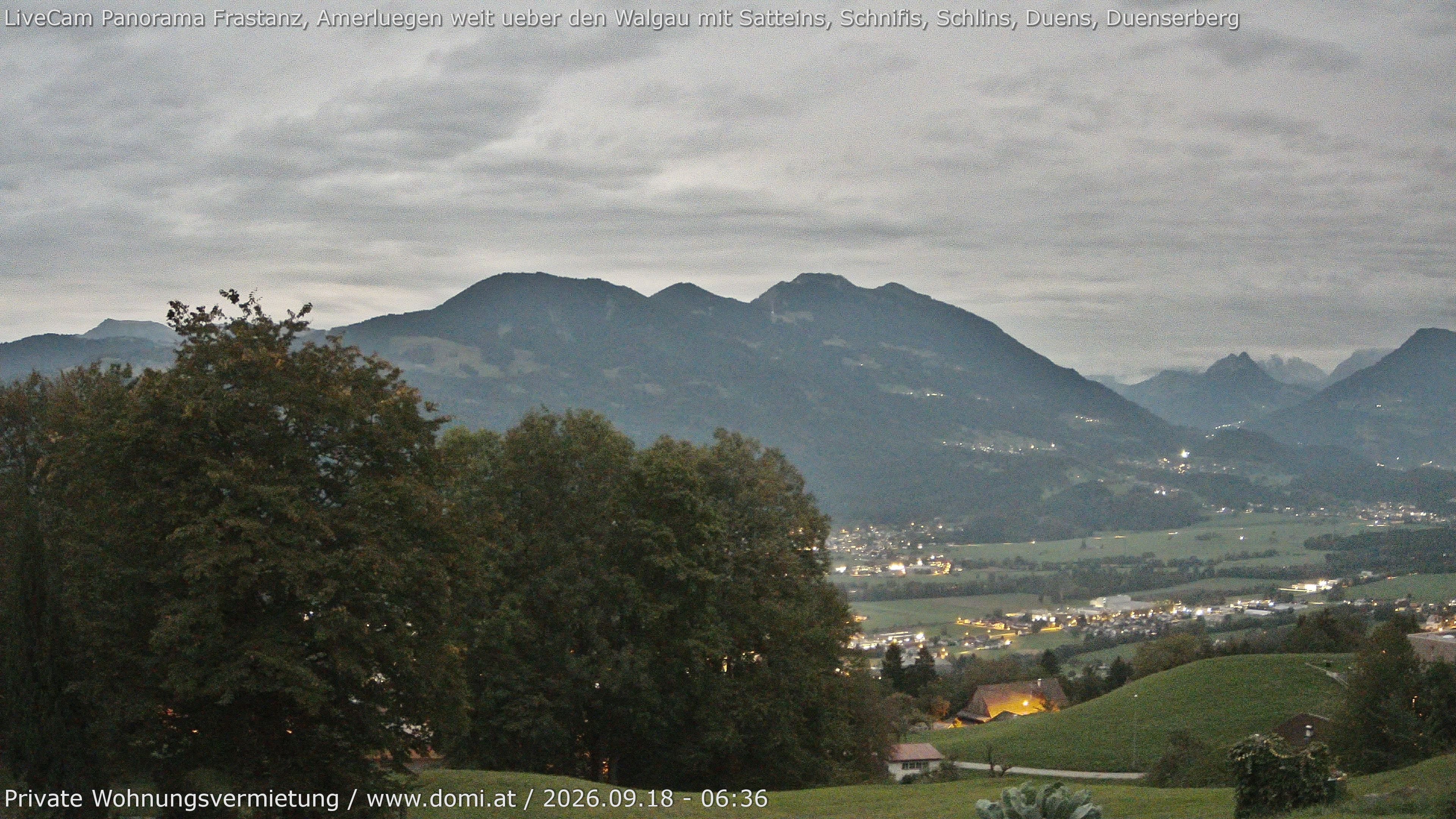 Archiv Foto Webcam Ausblick von Amerlügen bei Frastanz