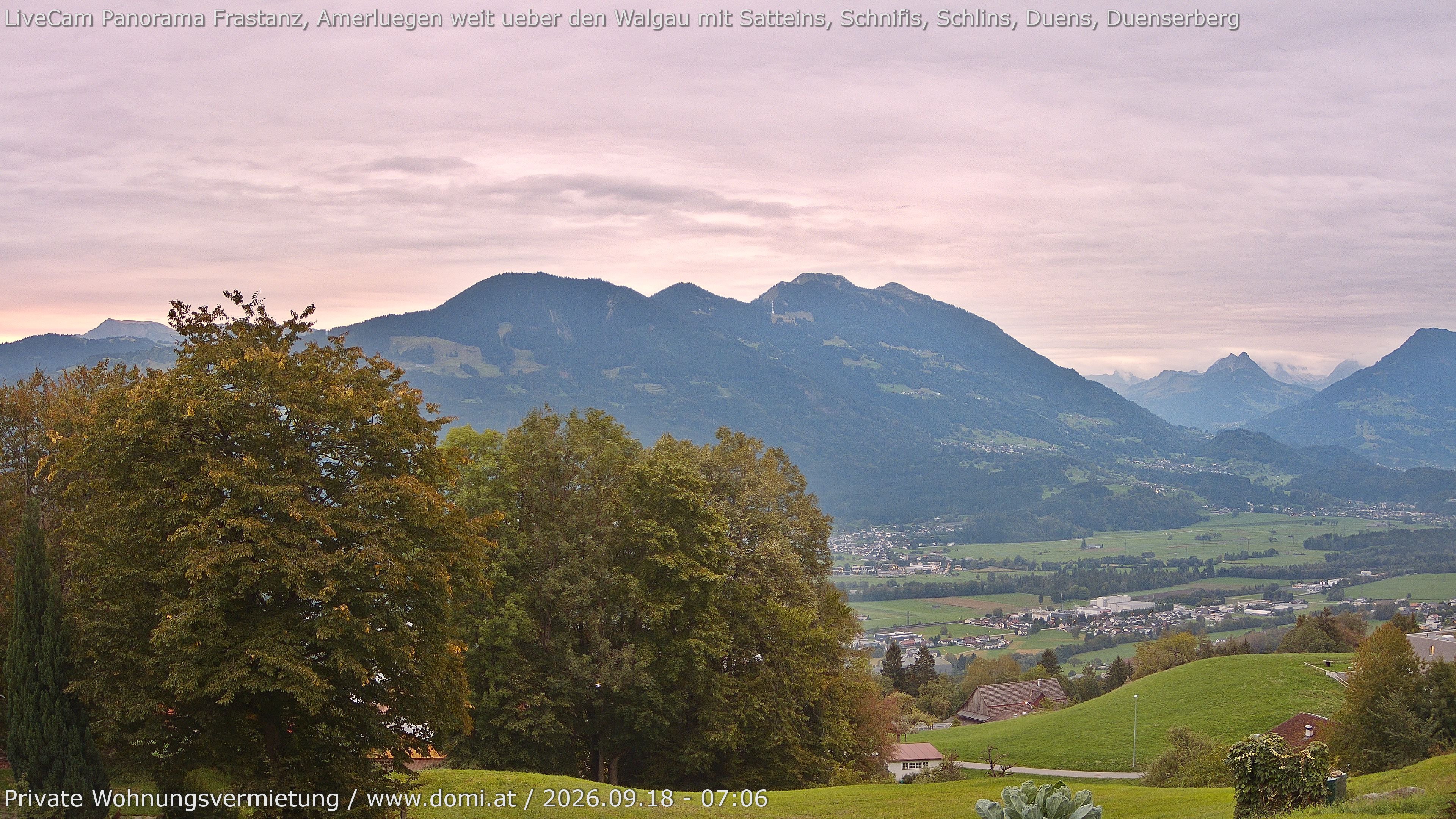 Archiv Foto Webcam Ausblick von Amerlügen bei Frastanz