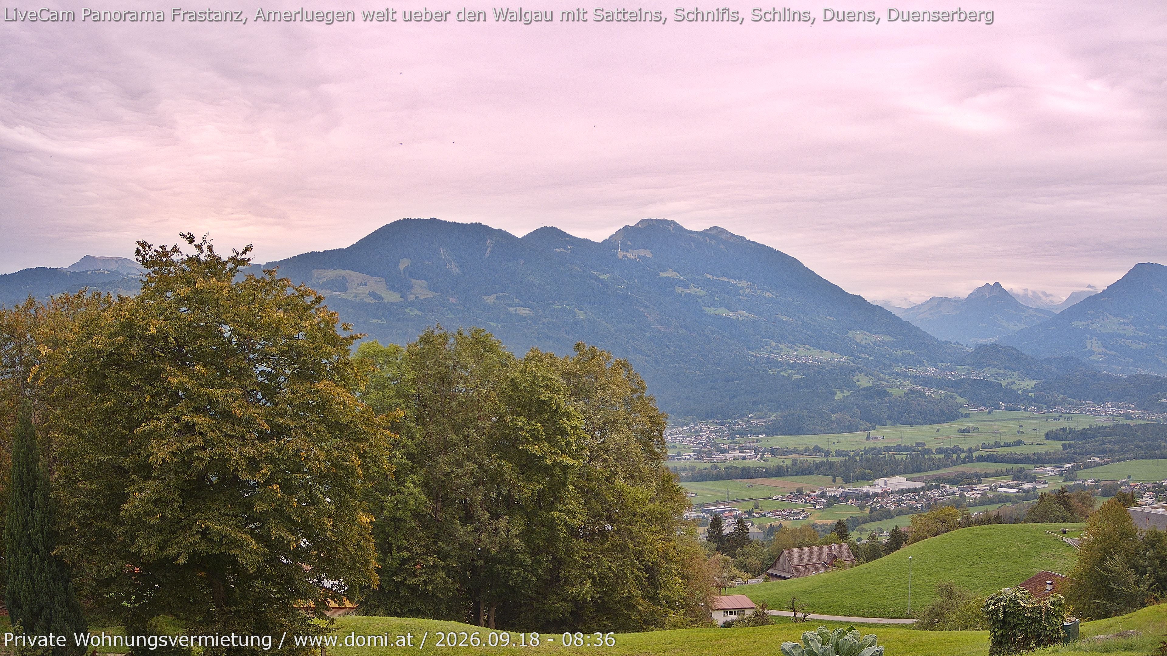 Archiv Foto Webcam Ausblick von Amerlügen bei Frastanz