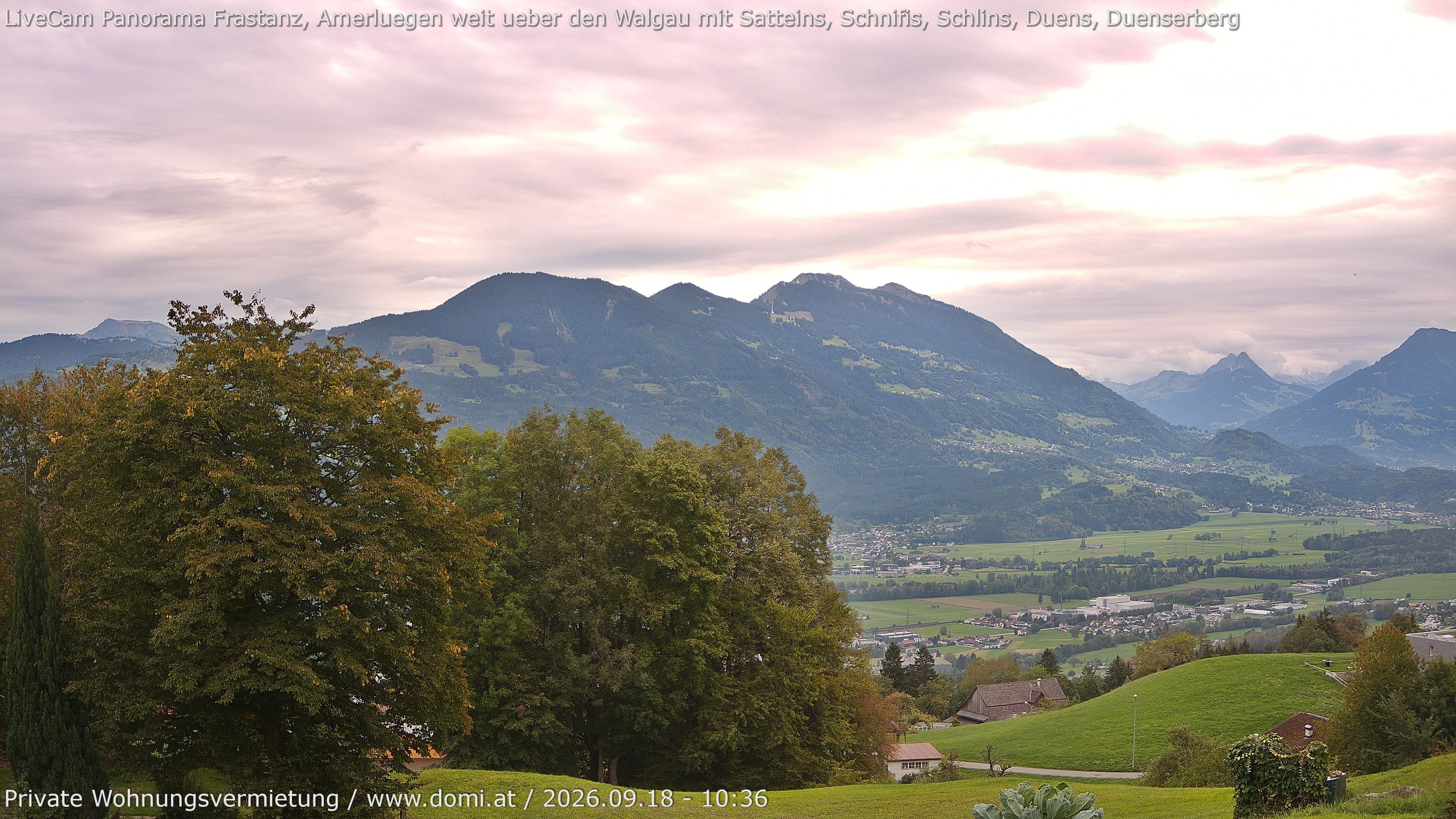 Archiv Foto Webcam Ausblick von Amerlügen bei Frastanz