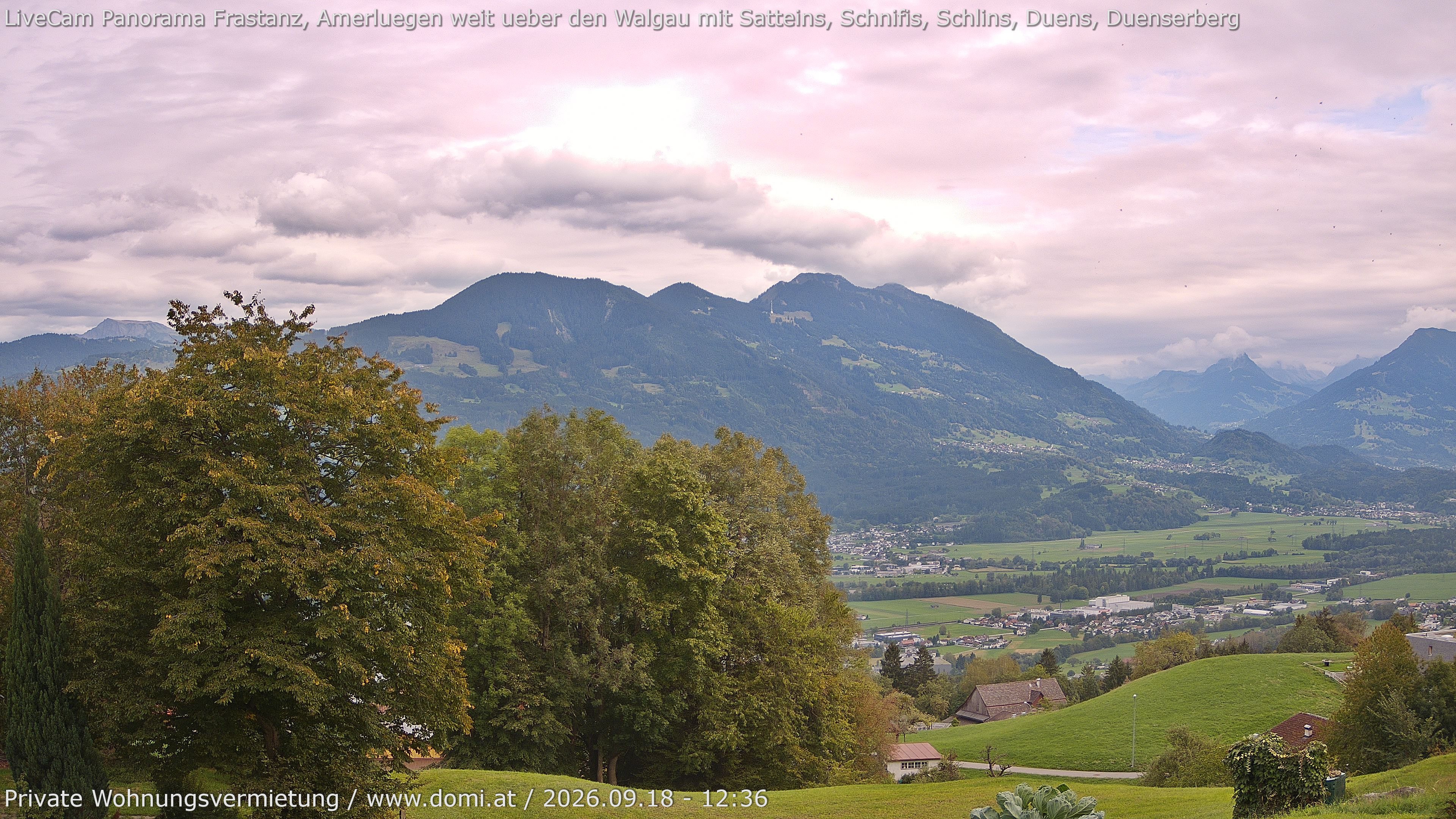 Archiv Foto Webcam Ausblick von Amerlügen bei Frastanz