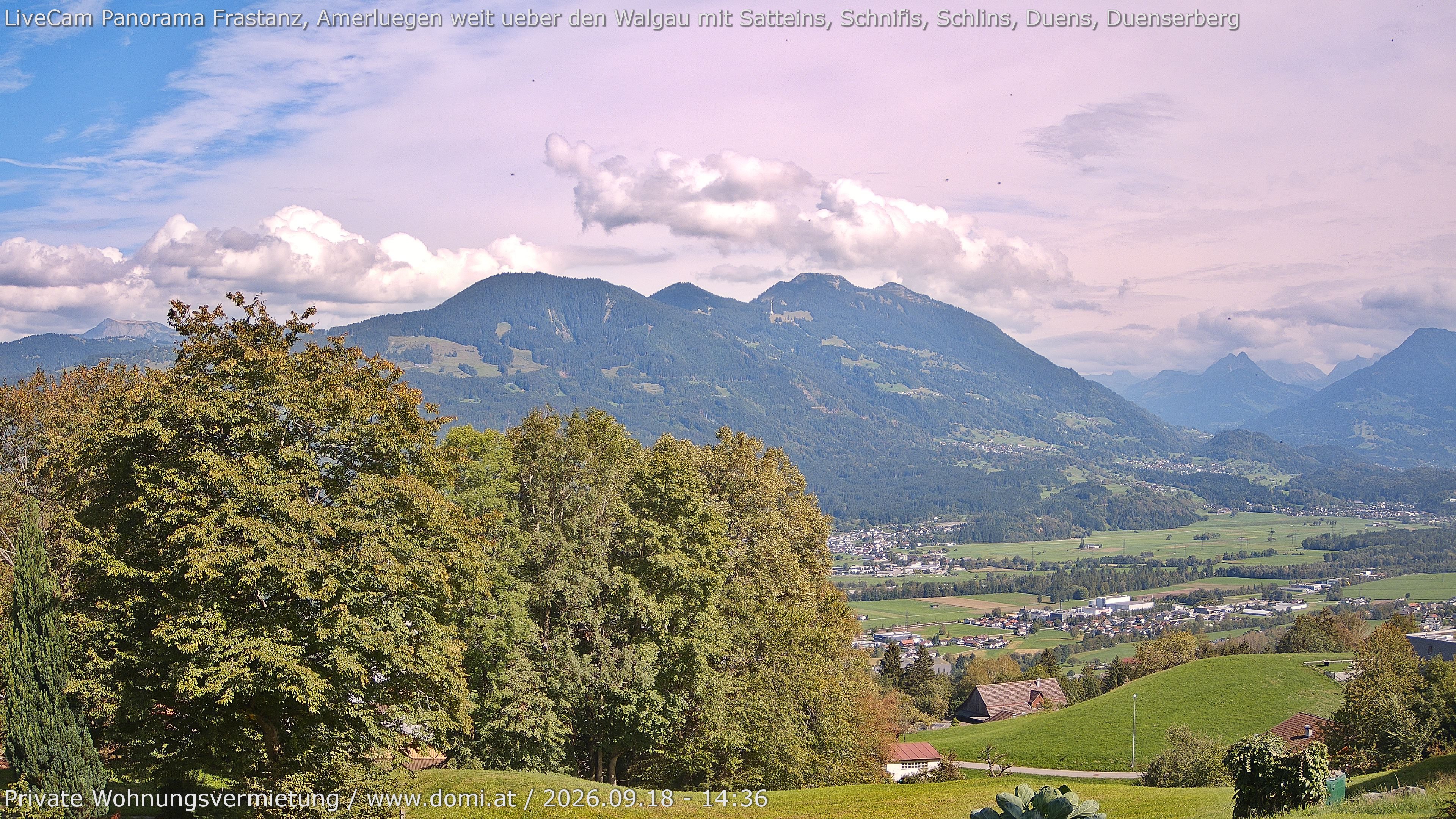 Archiv Foto Webcam Ausblick von Amerlügen bei Frastanz
