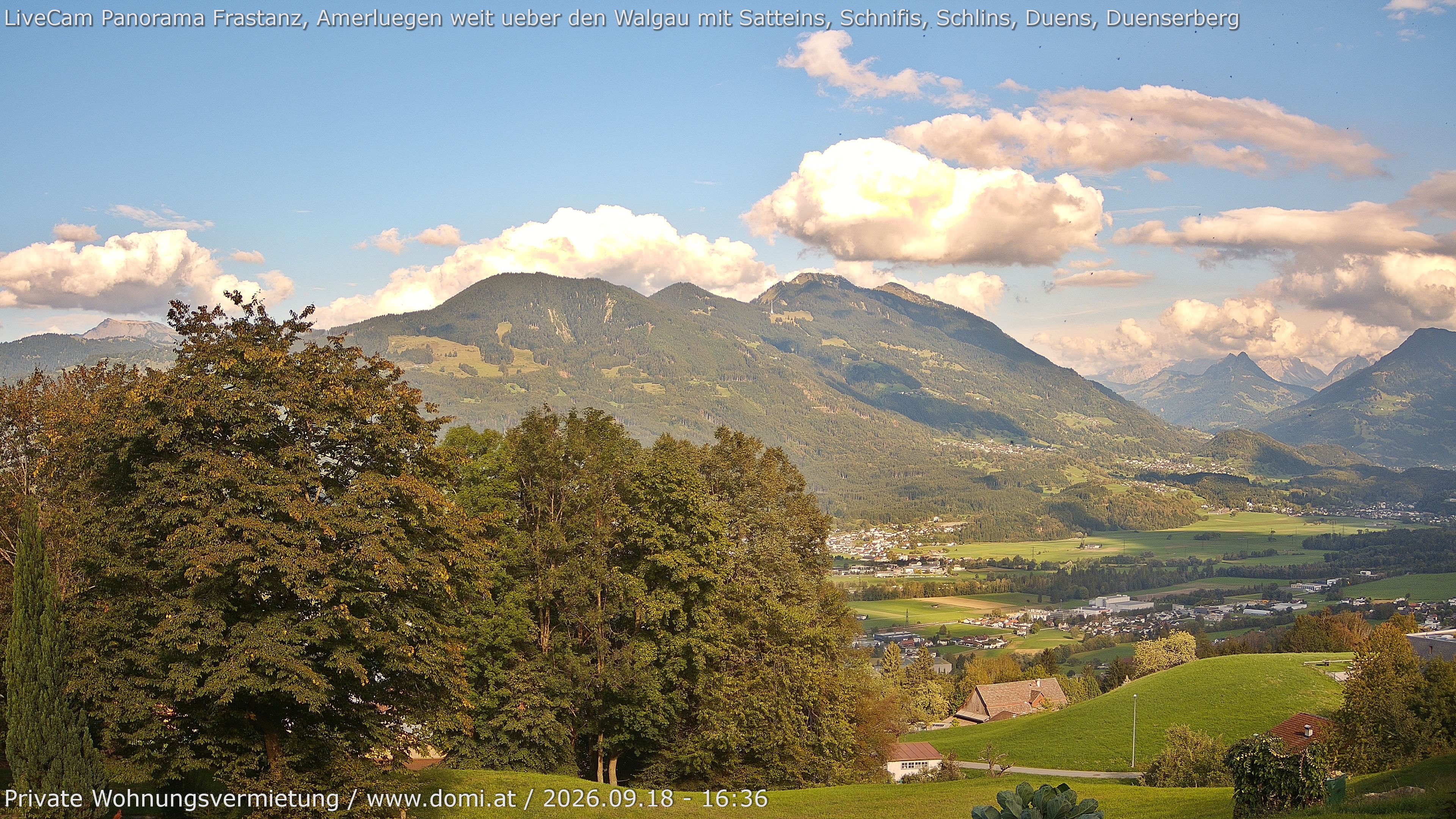 Archiv Foto Webcam Ausblick von Amerlügen bei Frastanz