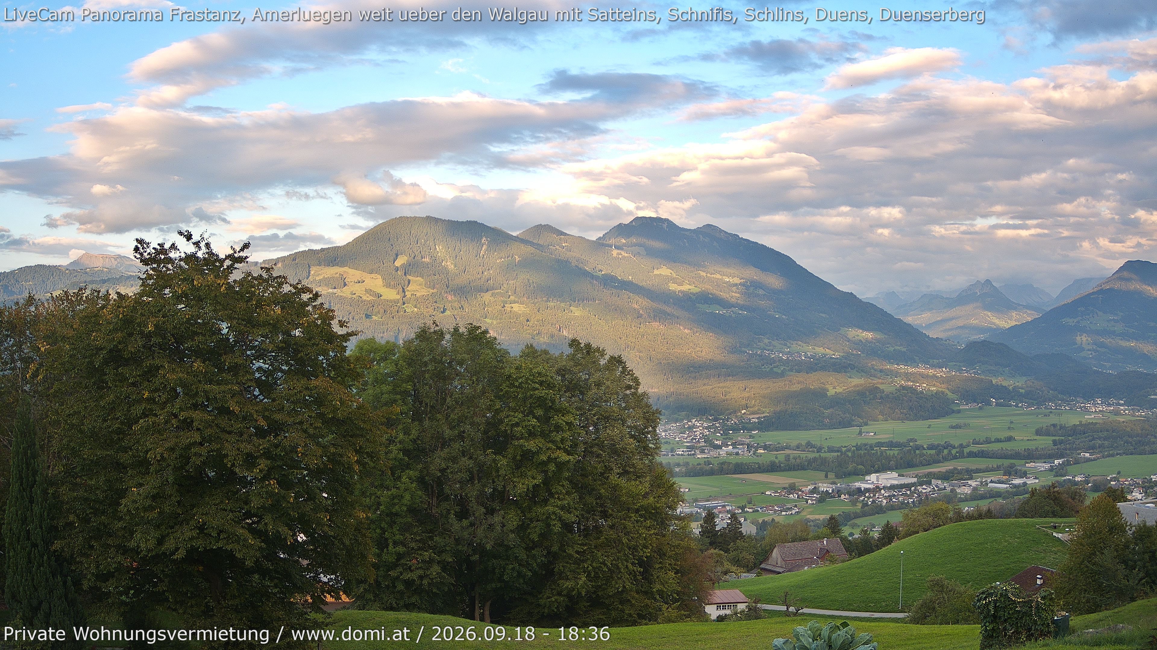 Archiv Foto Webcam Ausblick von Amerlügen bei Frastanz