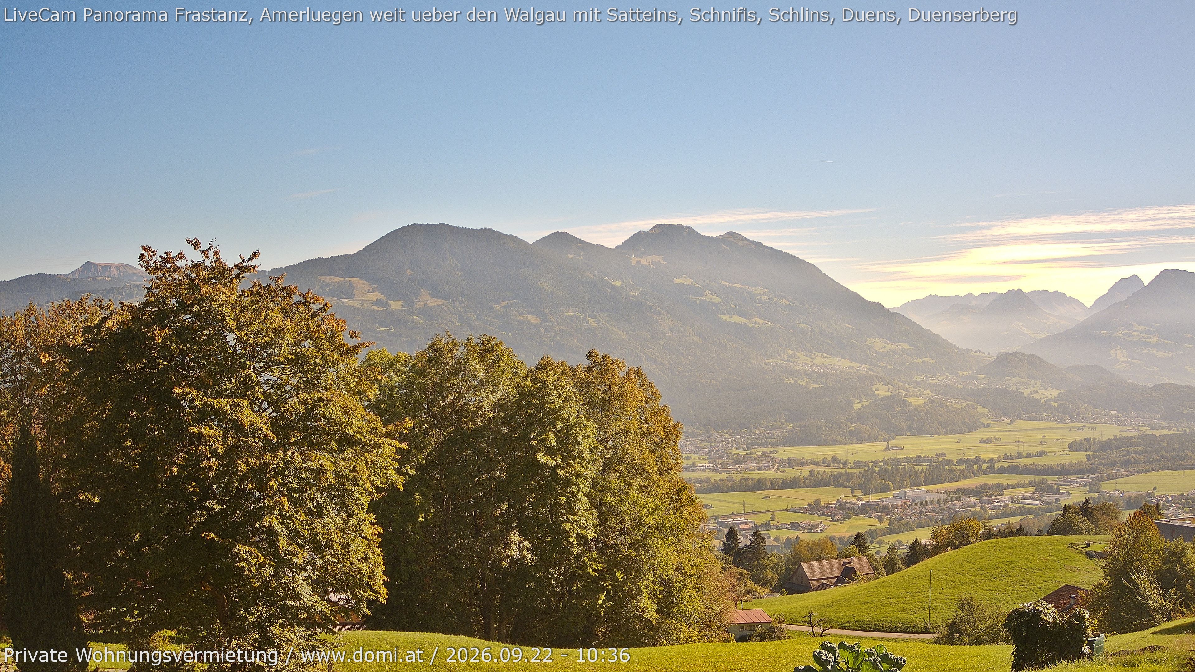 Archiv Foto Webcam Ausblick von Amerlügen bei Frastanz