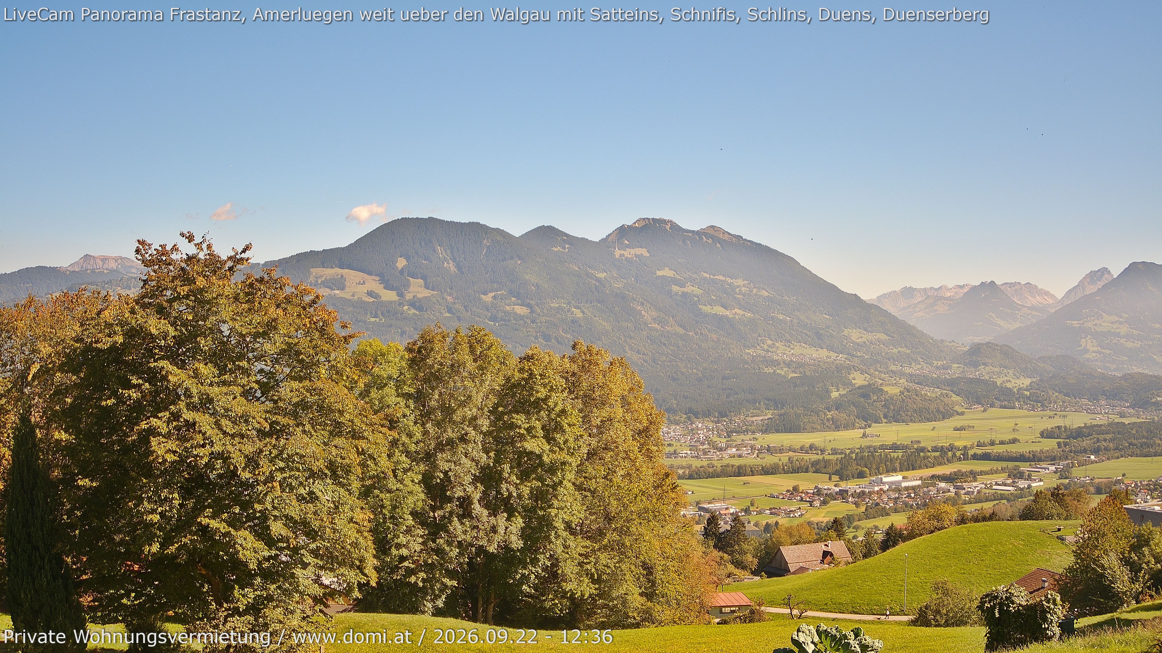 Archiv Foto Webcam Ausblick von Amerlügen bei Frastanz