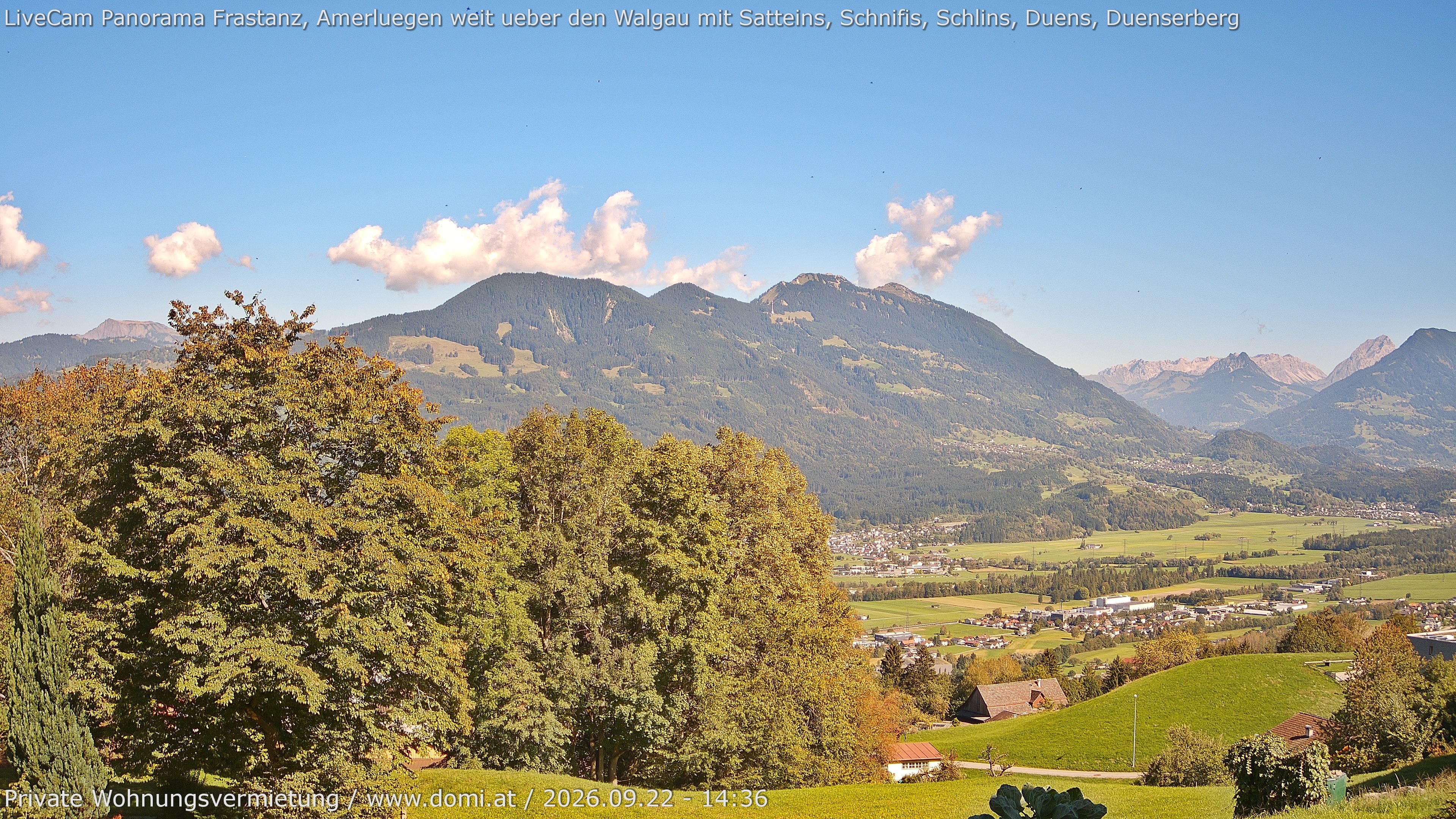 Archiv Foto Webcam Ausblick von Amerlügen bei Frastanz
