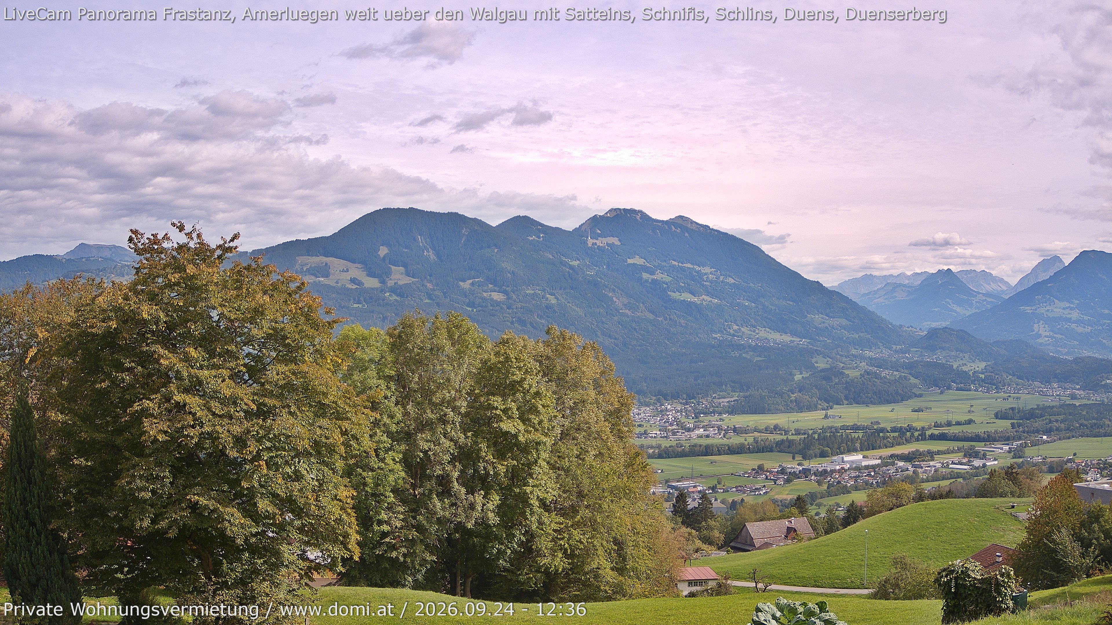 Archiv Foto Webcam Ausblick von Amerlügen bei Frastanz