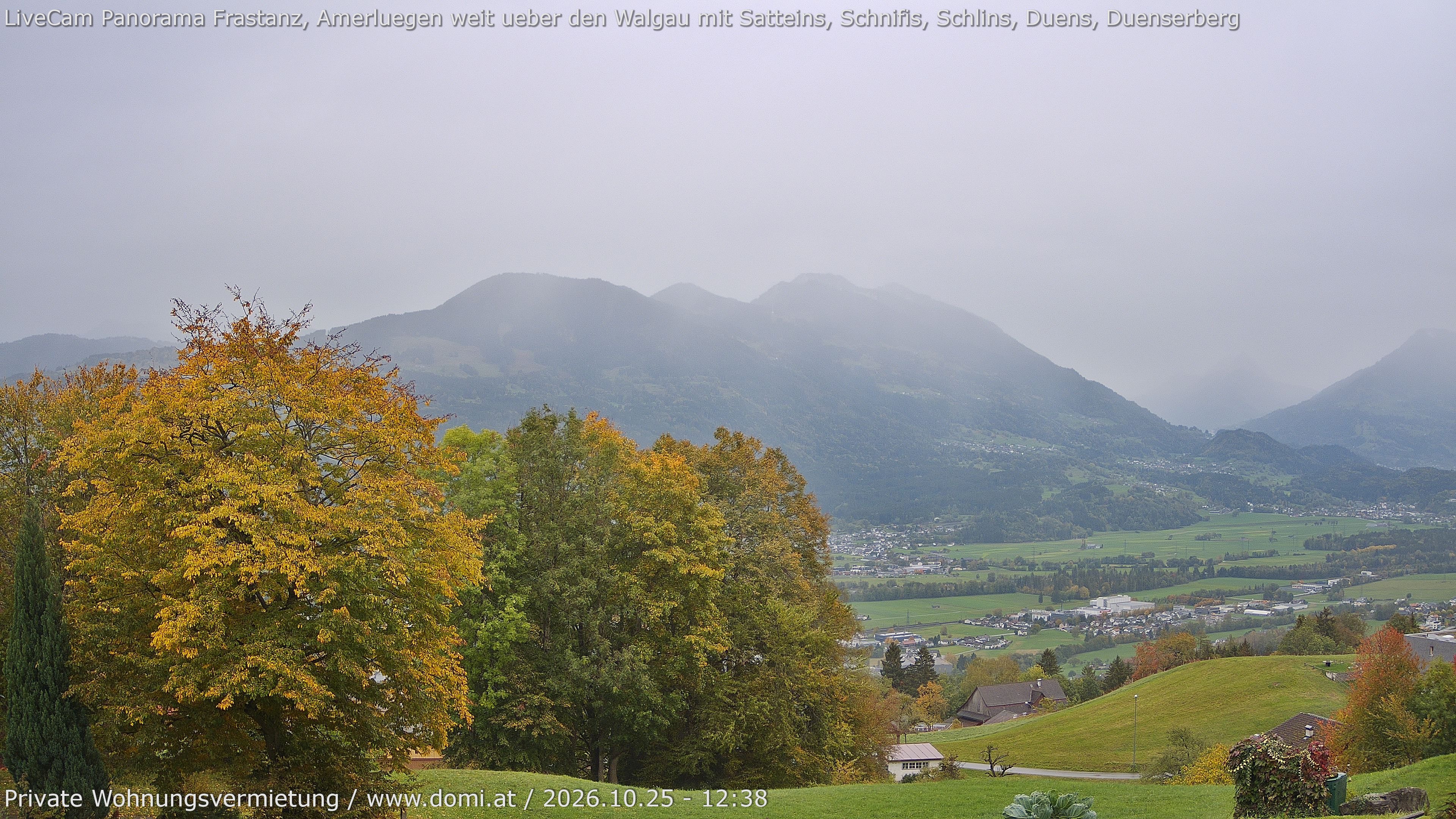 Archiv Foto Webcam Ausblick von Amerlügen bei Frastanz