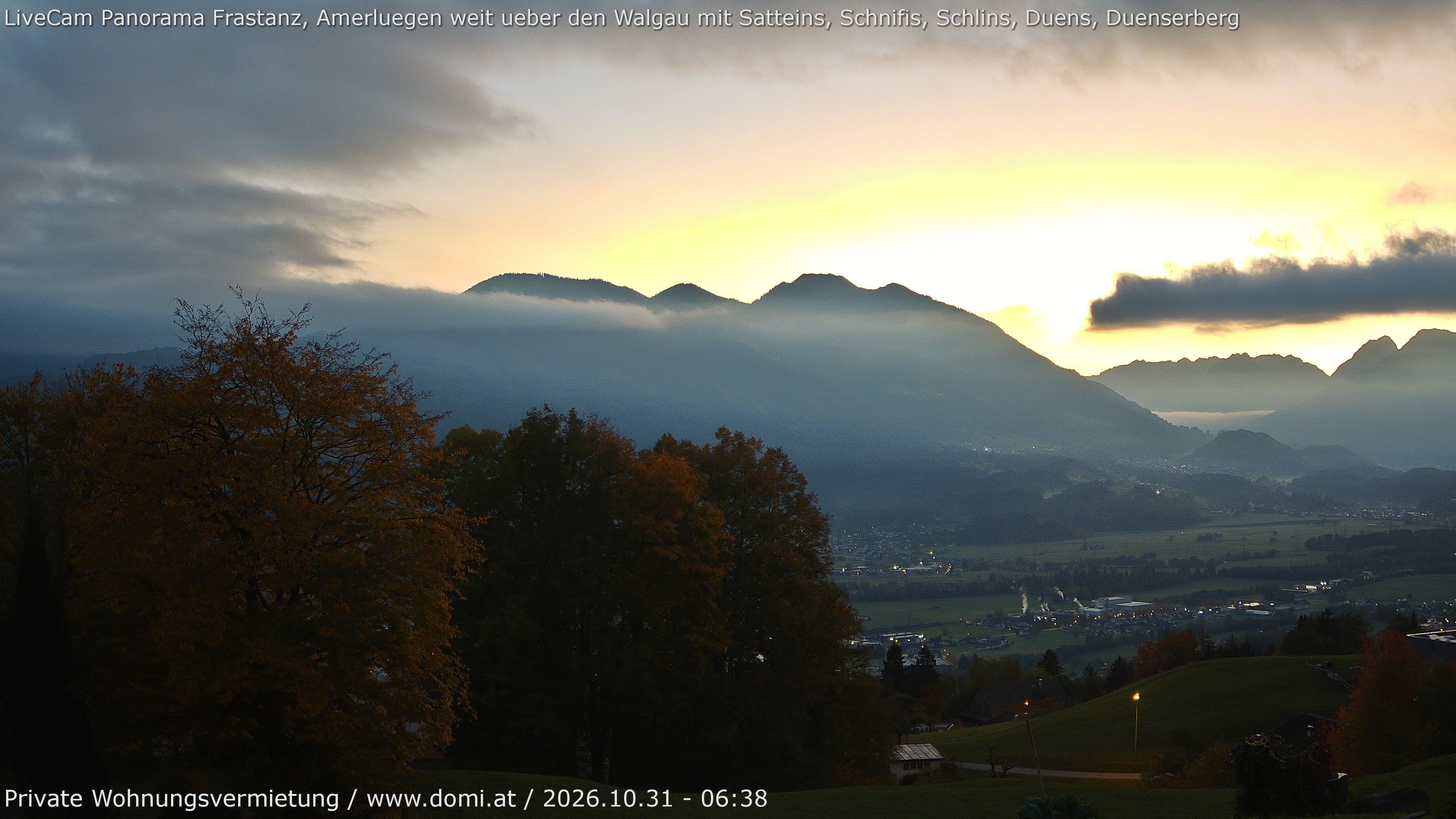 Archiv Foto Webcam Ausblick von Amerlügen bei Frastanz