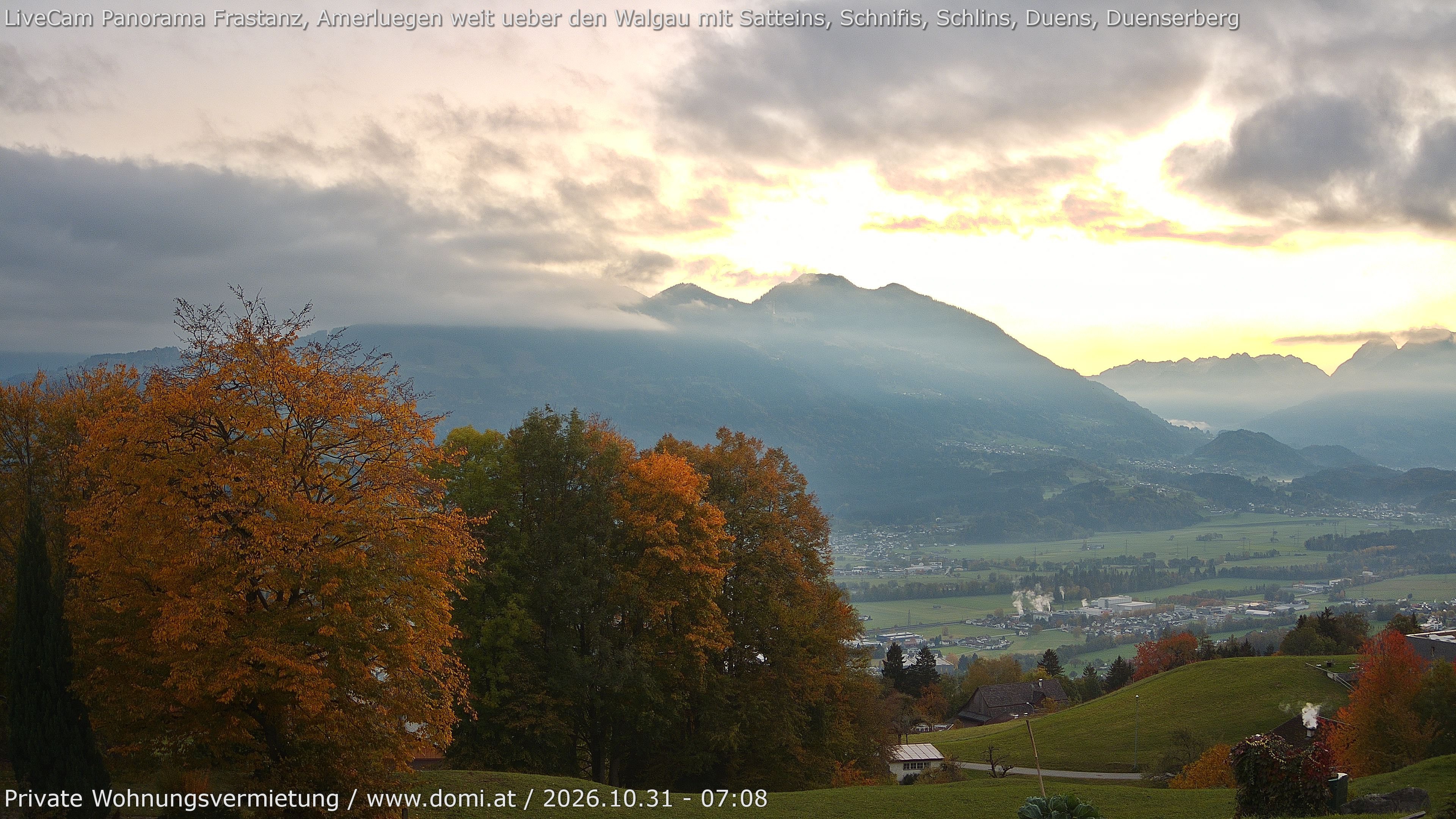 Archiv Foto Webcam Ausblick von Amerlügen bei Frastanz