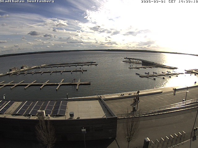 Archiv Foto Webcam Blick auf den Stadthafen und den Senftenberger See