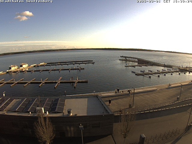 Archiv Foto Webcam Blick auf den Stadthafen und den Senftenberger See