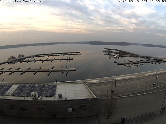 Archiv Foto Webcam Blick auf den Stadthafen und den Senftenberger See