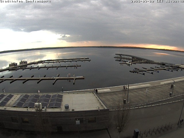 Archiv Foto Webcam Blick auf den Stadthafen und den Senftenberger See