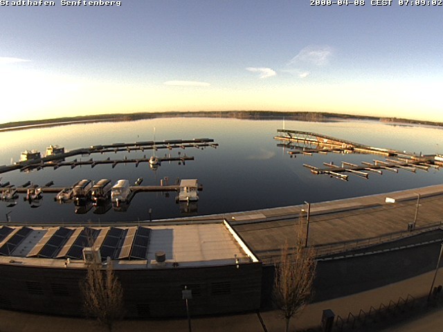 Archiv Foto Webcam Blick auf den Stadthafen und den Senftenberger See