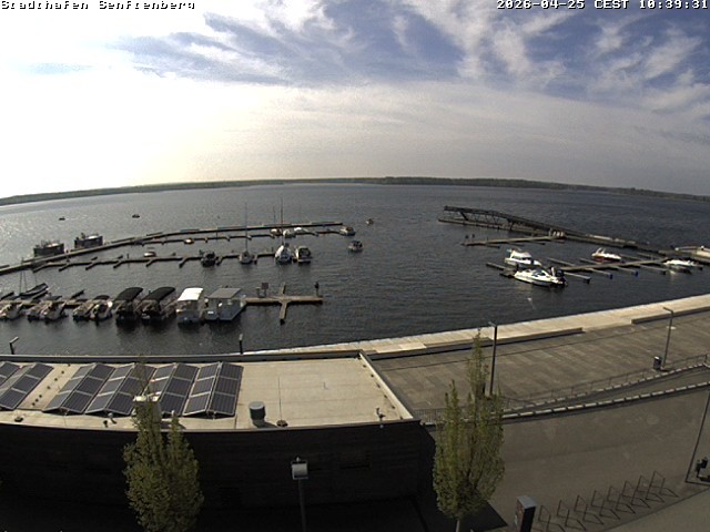 Archiv Foto Webcam Blick auf den Stadthafen und den Senftenberger See