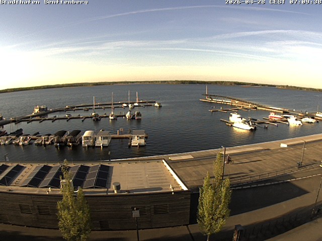 Archiv Foto Webcam Blick auf den Stadthafen und den Senftenberger See