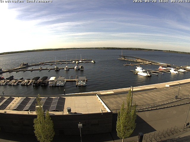 Archiv Foto Webcam Blick auf den Stadthafen und den Senftenberger See