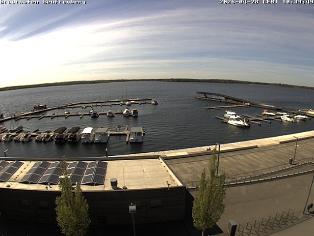Archiv Foto Webcam Blick auf den Stadthafen und den Senftenberger See