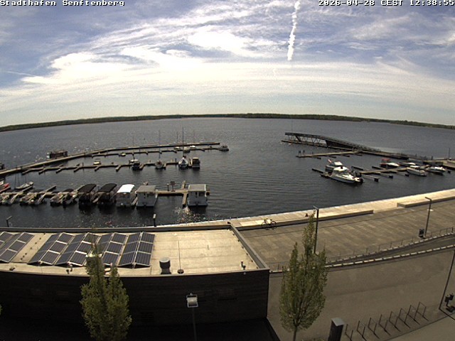 Archiv Foto Webcam Blick auf den Stadthafen und den Senftenberger See