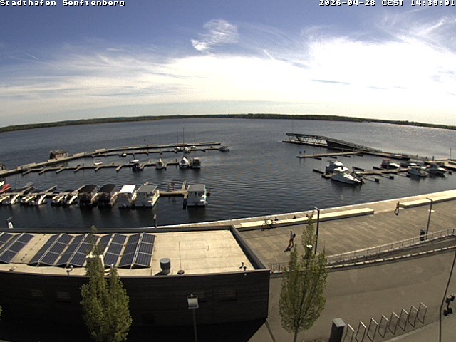 Archiv Foto Webcam Blick auf den Stadthafen und den Senftenberger See