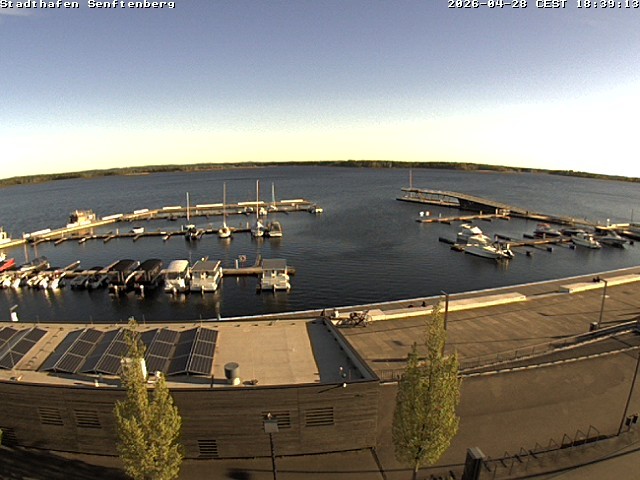 Archiv Foto Webcam Blick auf den Stadthafen und den Senftenberger See