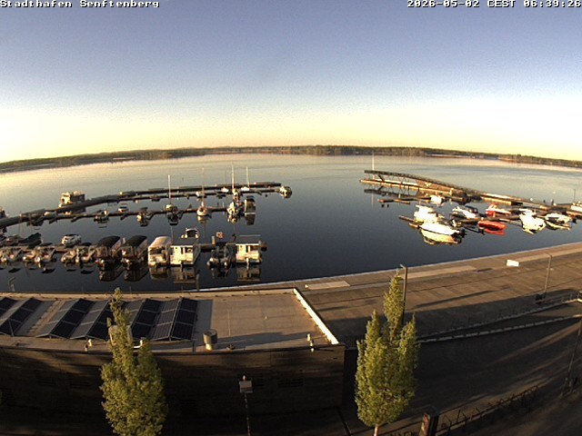 Archiv Foto Webcam Blick auf den Stadthafen und den Senftenberger See