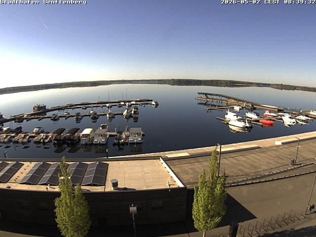 Archiv Foto Webcam Blick auf den Stadthafen und den Senftenberger See