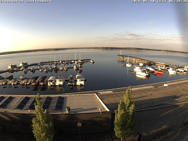 Archiv Foto Webcam Blick auf den Stadthafen und den Senftenberger See