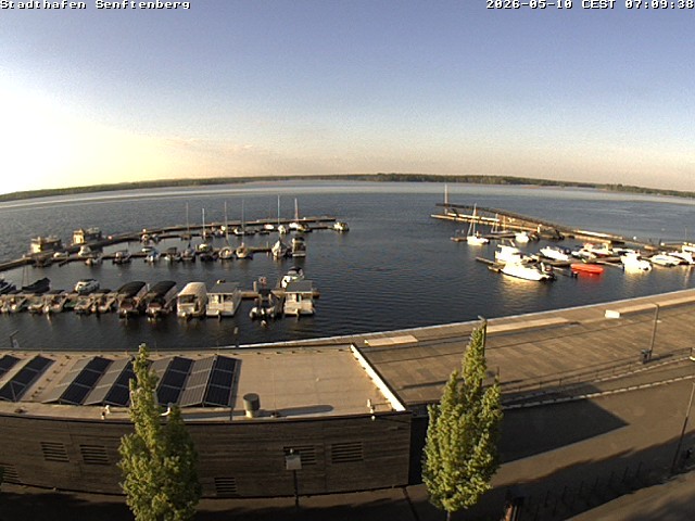 Archiv Foto Webcam Blick auf den Stadthafen und den Senftenberger See